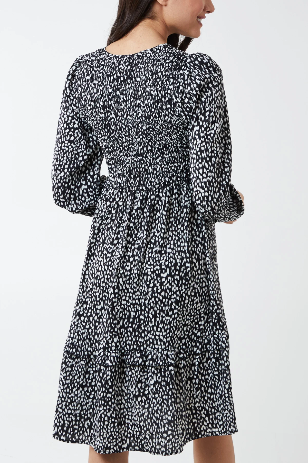Animal Print Tiered Dress - Image 3