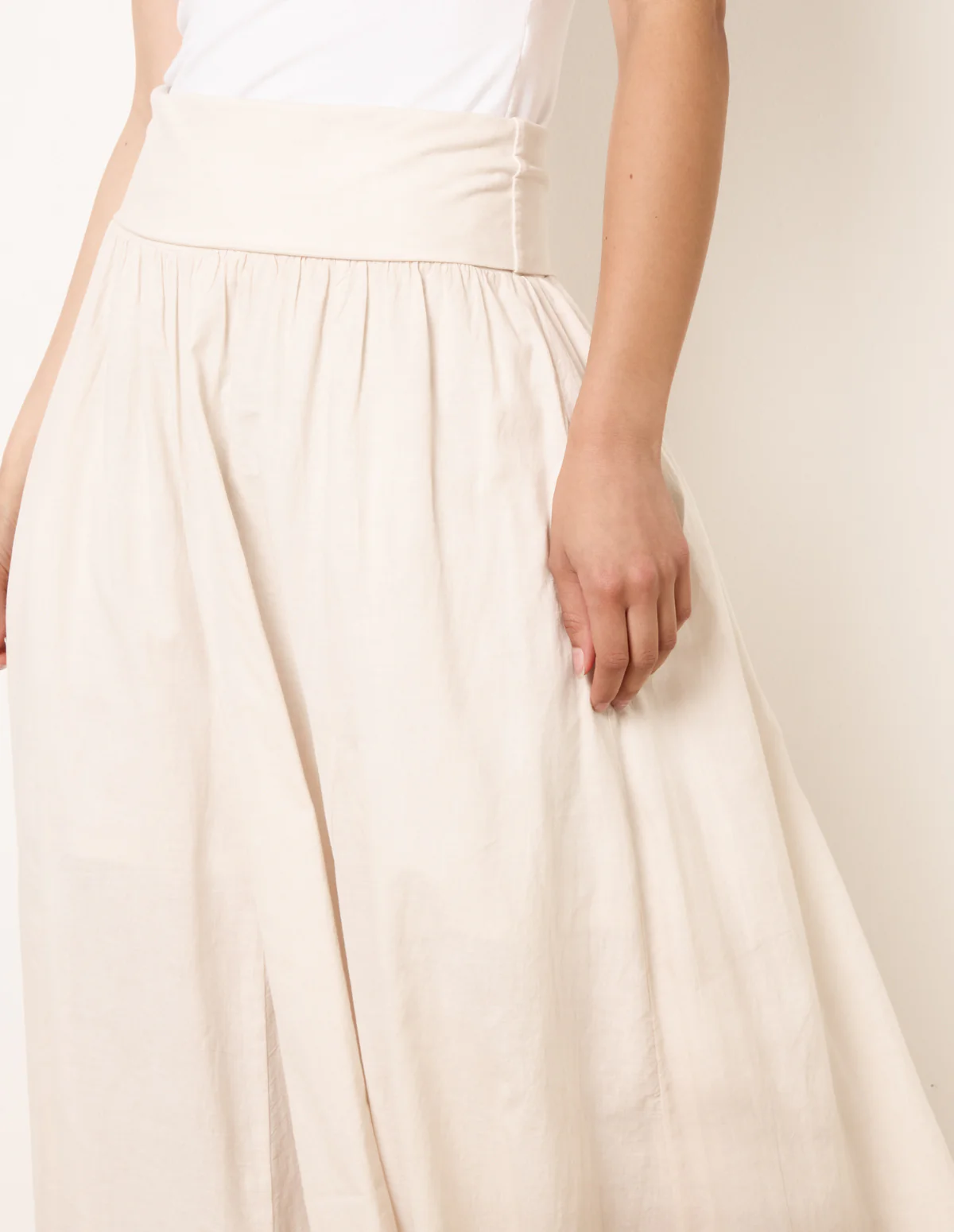 Godet Hem Jersey Waist Skirt - Image 3