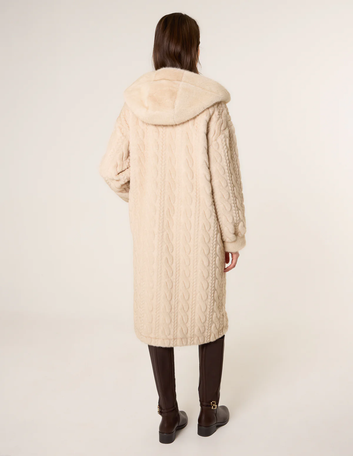 Long Faux Fur Cardigan - Image 4