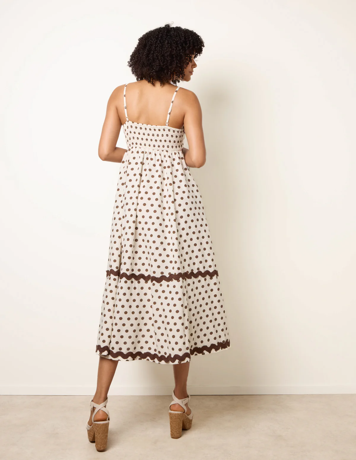 Polka Ric Rac Midi Dress - Image 6