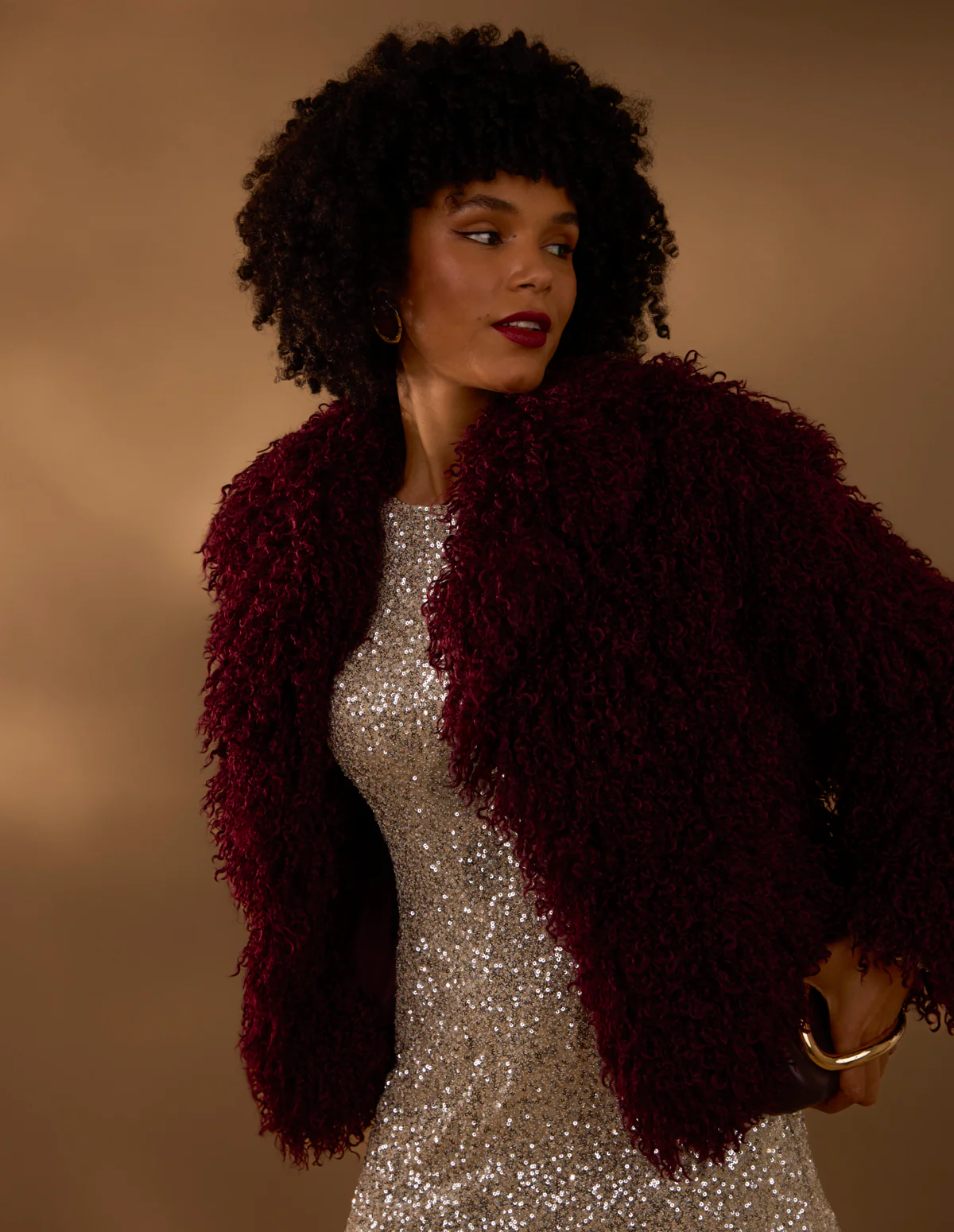 Shaggy Textured Fur Coat - Image 2
