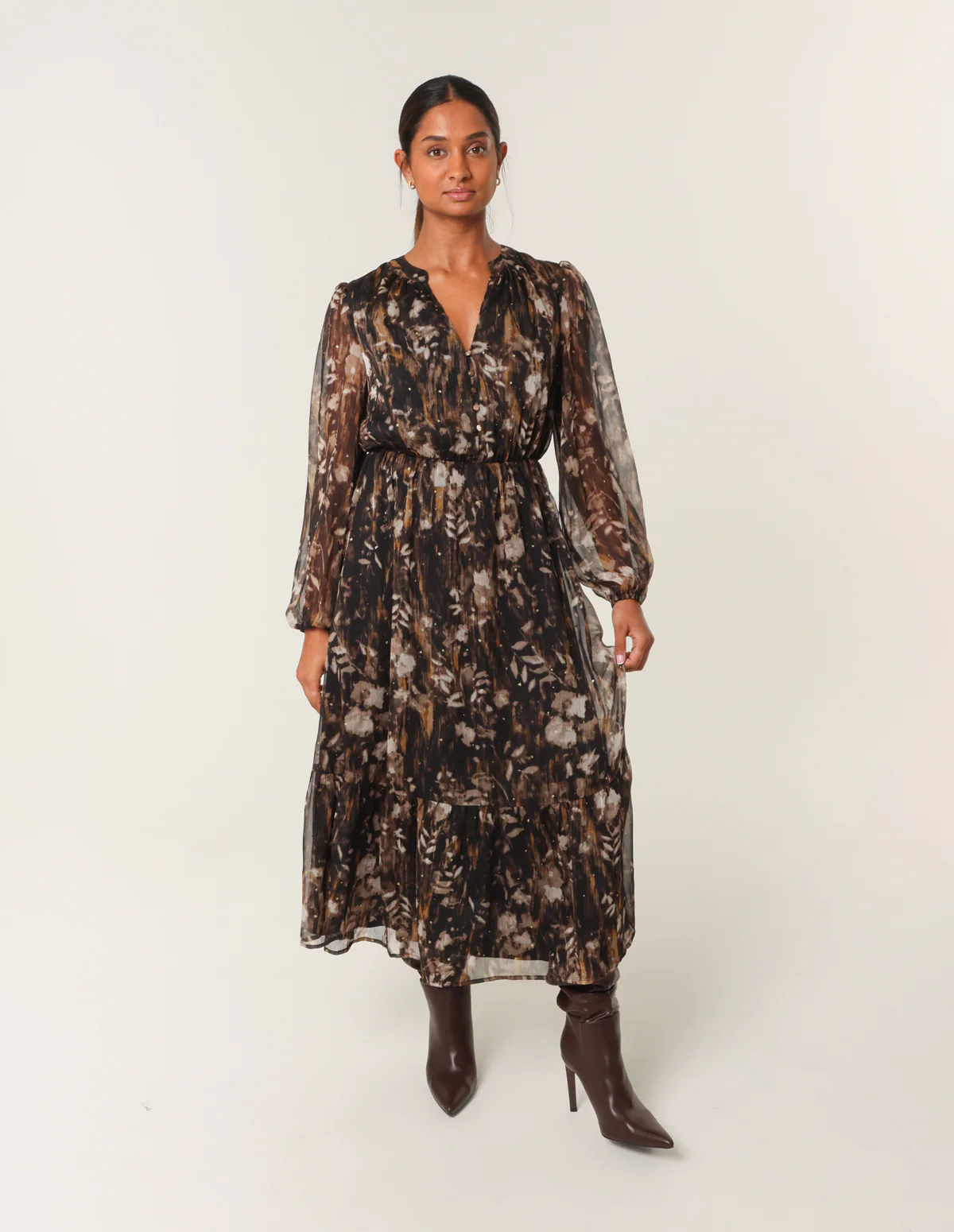 Button Front Midi Dress - Image 3