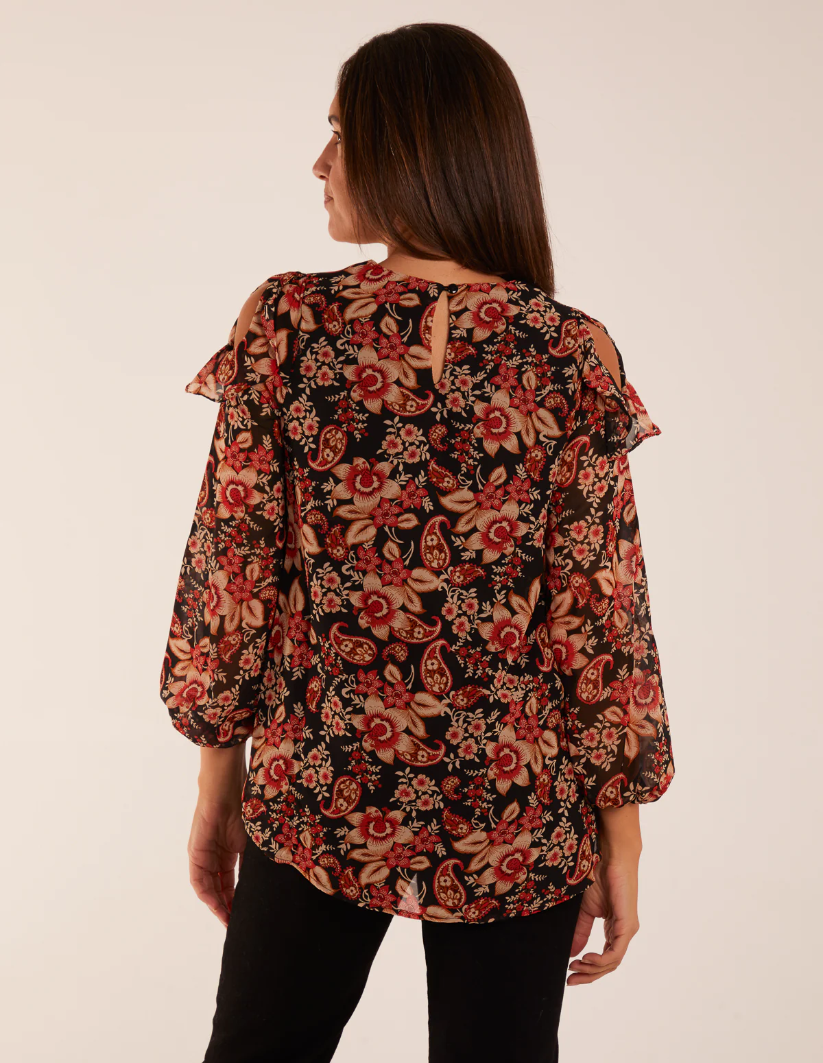 Cold Shoulder Frill Blouse - Image 4