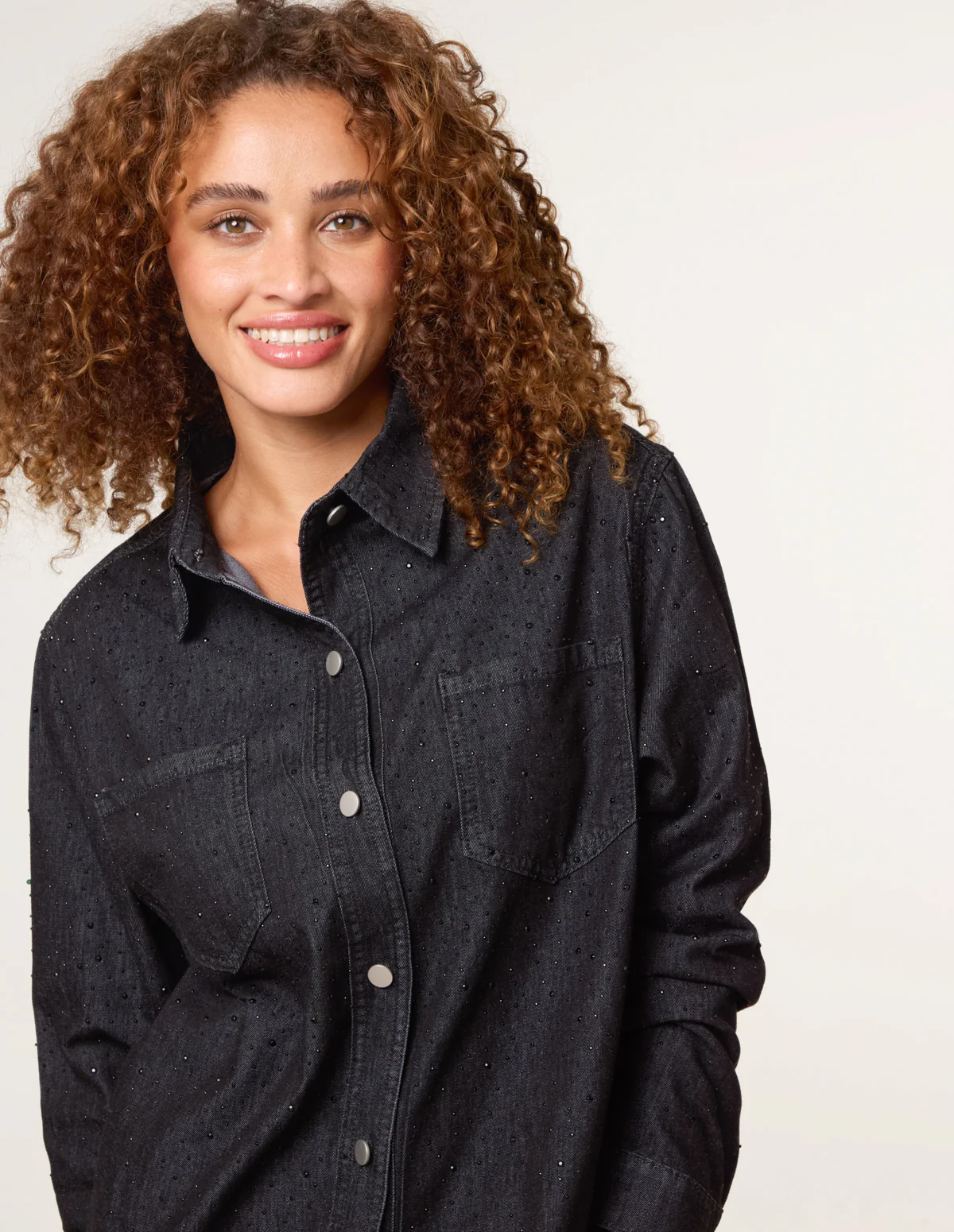 Long Sleeved Denim Shirt - Image 3