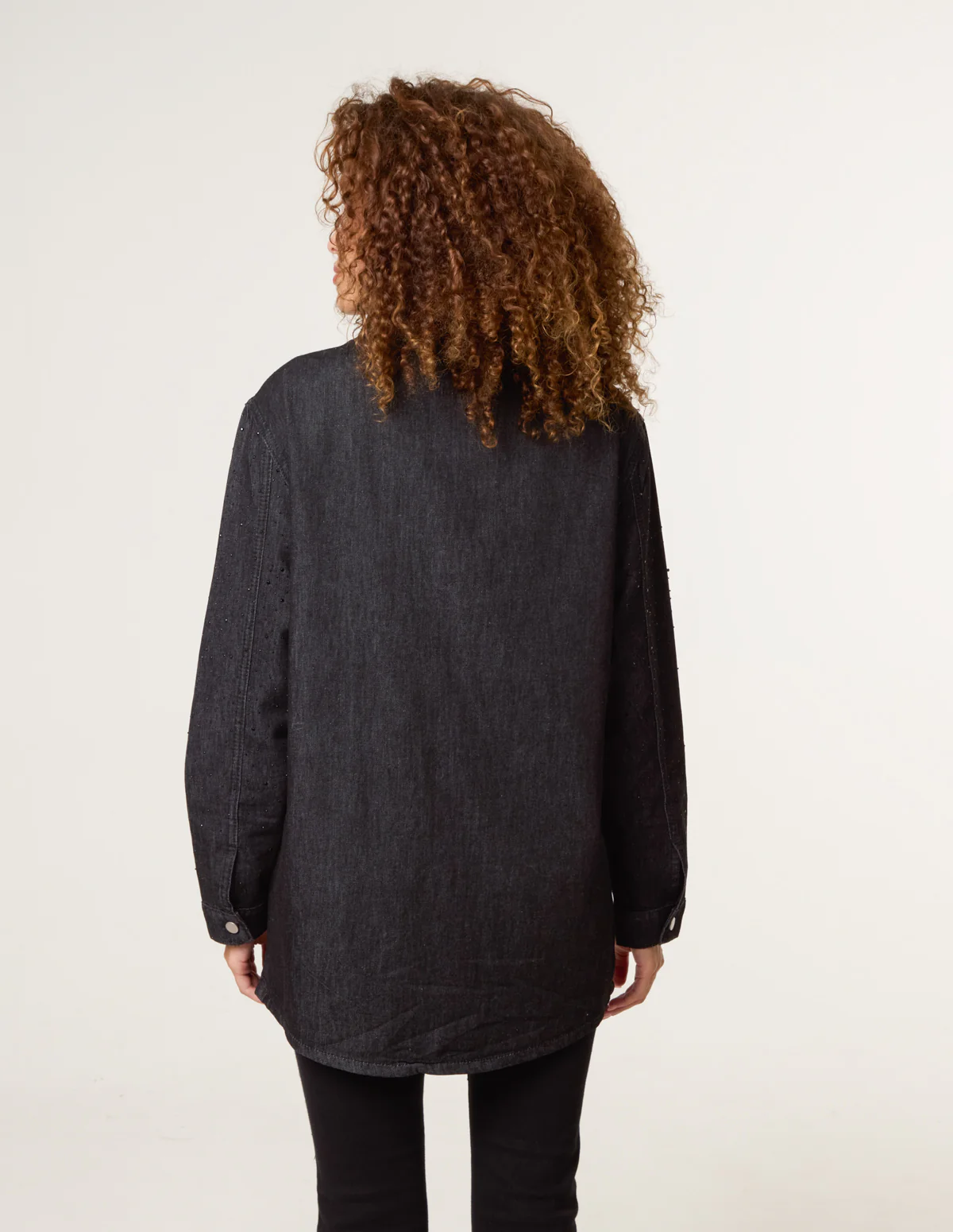 Long Sleeved Denim Shirt - Image 4