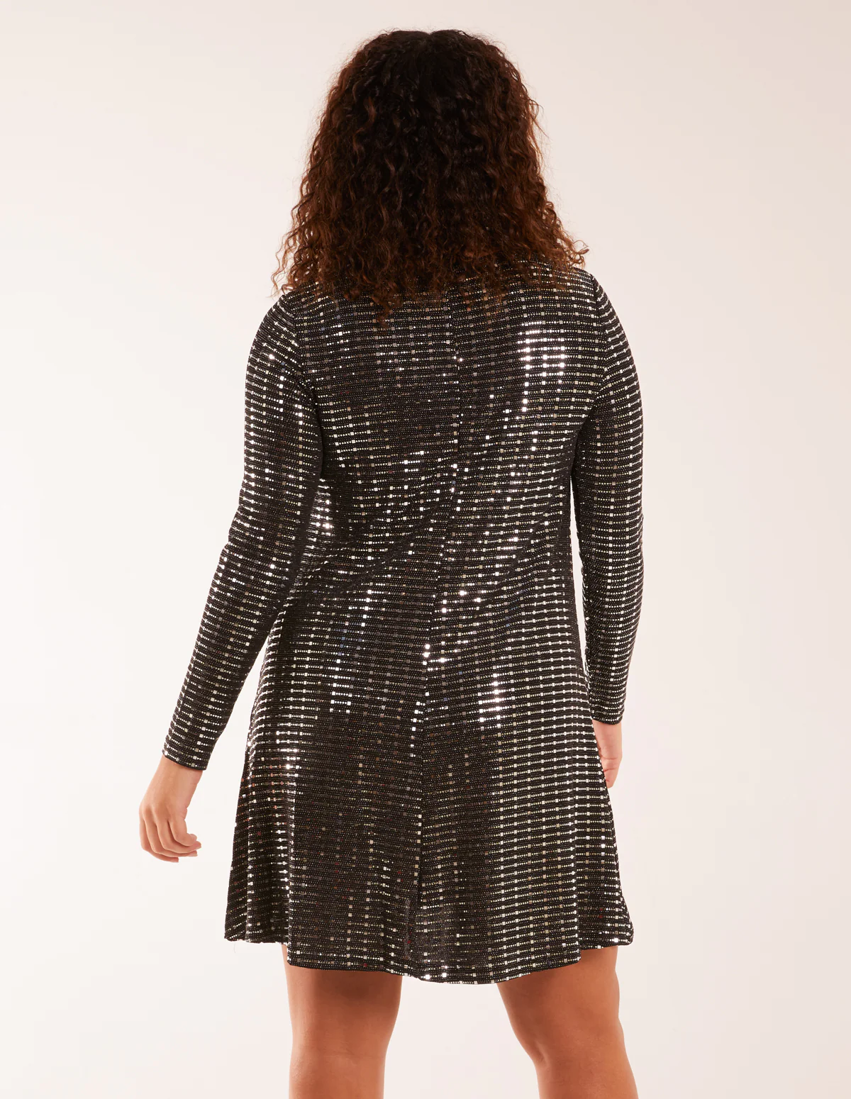 Long Sleeve Mirrored Swing Dress - Image 4
