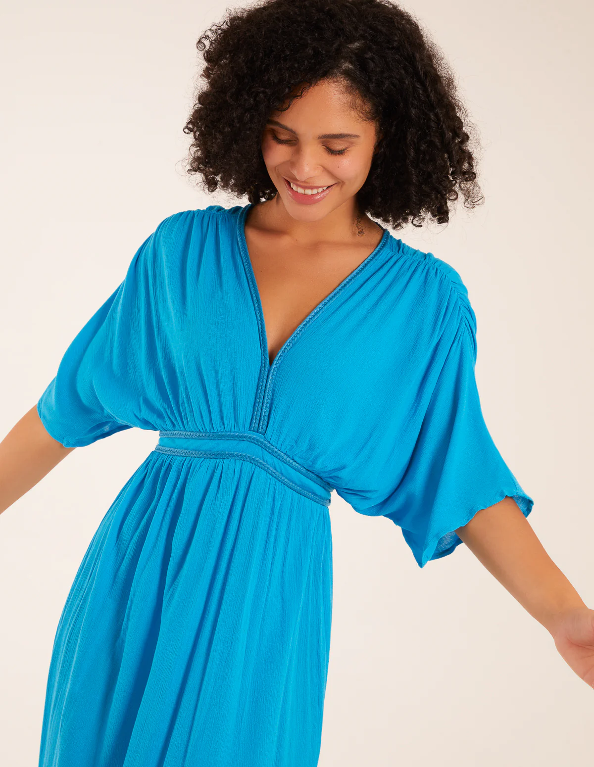 Rope Detail V Neck Maxi Dress - Image 3