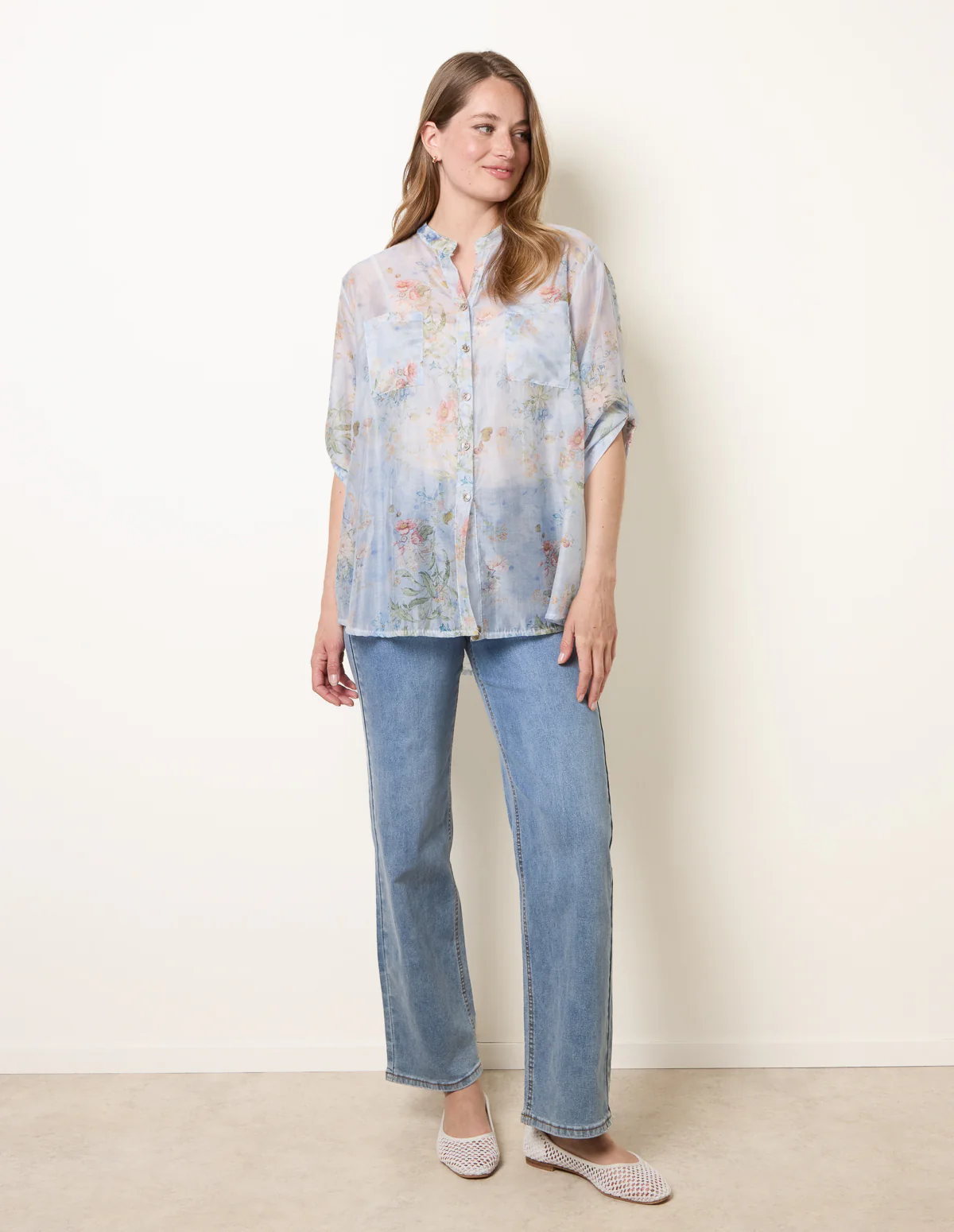 Sheer Floral Shirt - Image 2