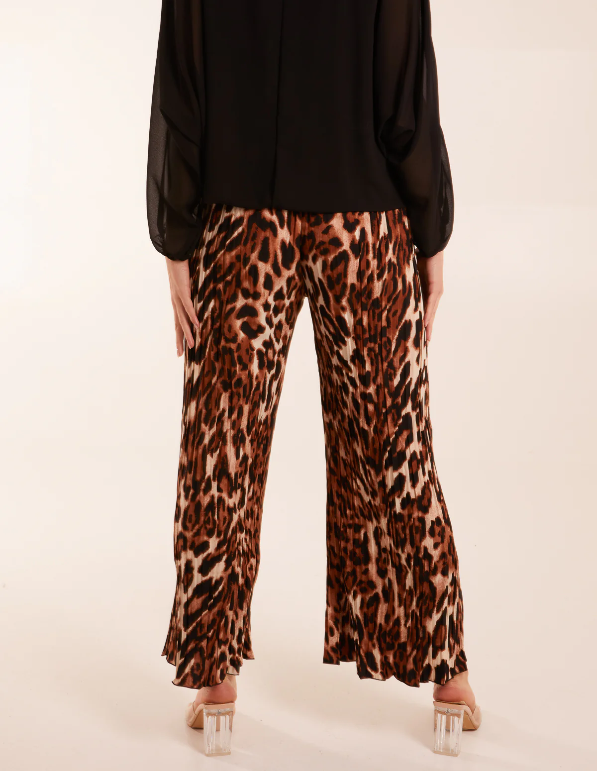 Abstract Cheetah Pleated Trousers - Image 4
