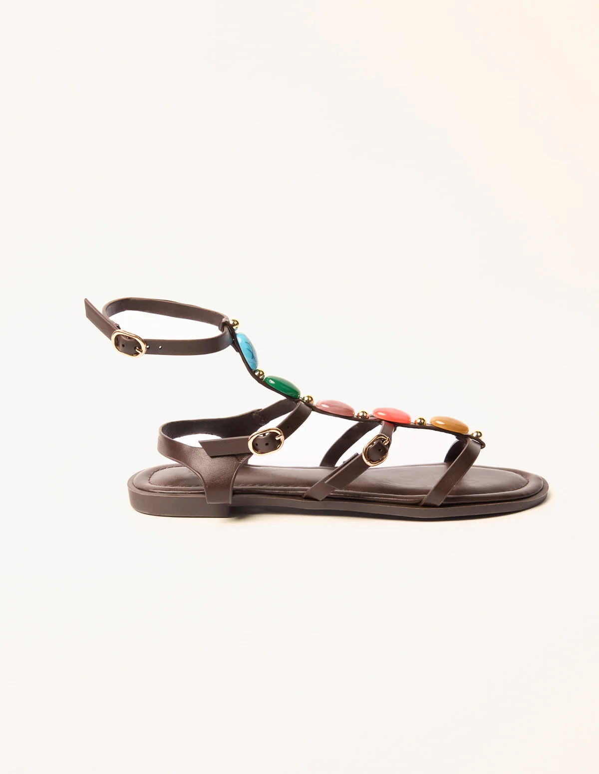 Beaded Gladiator Flat Sandals - Image 3