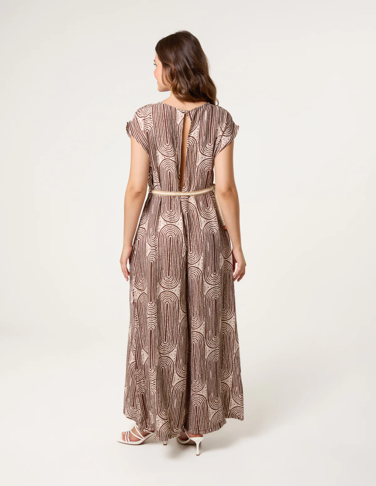 Belted Oversized Printed Jumpsuit - Image 4