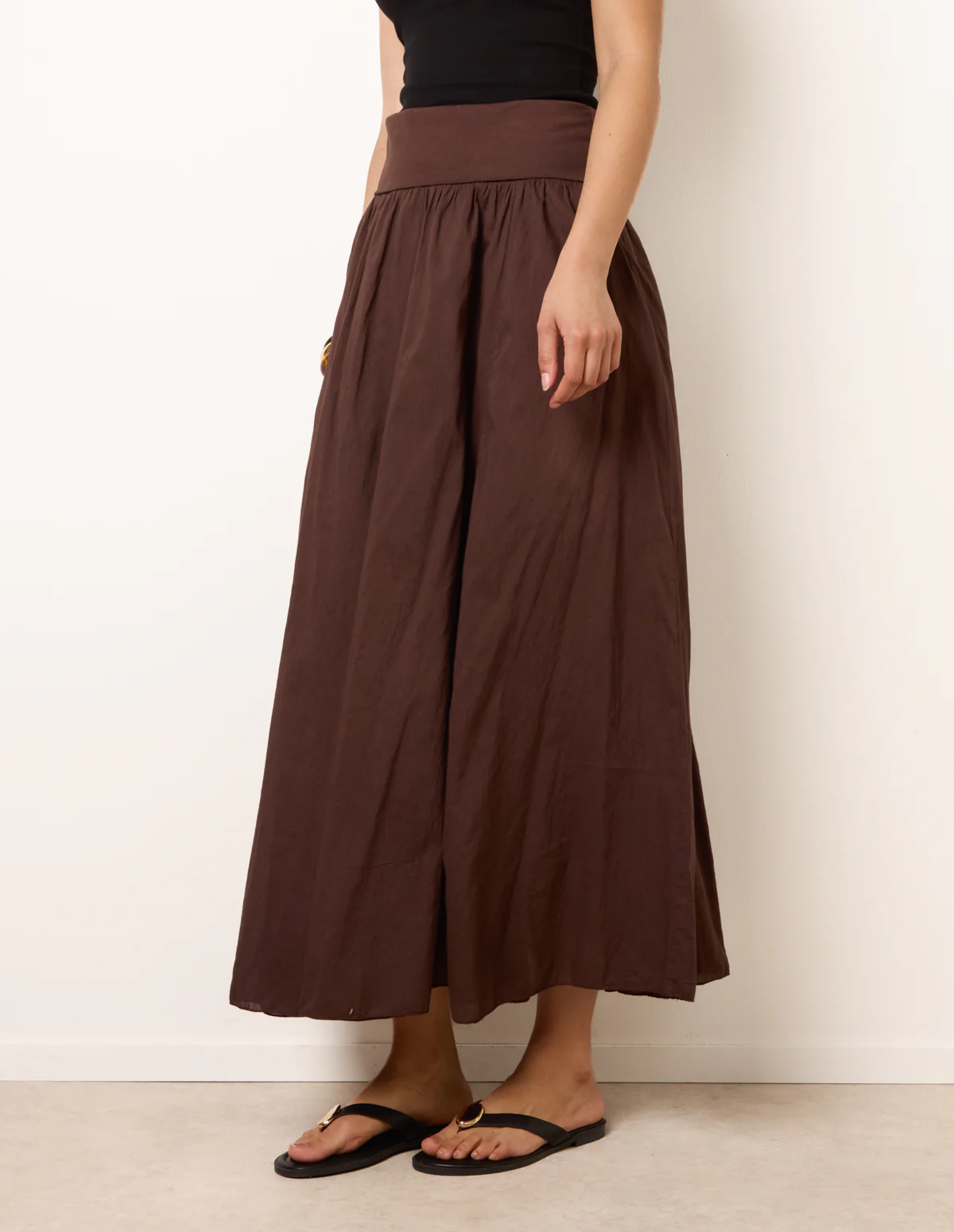 Godet Hem Jersey Waist Skirt - Image 2