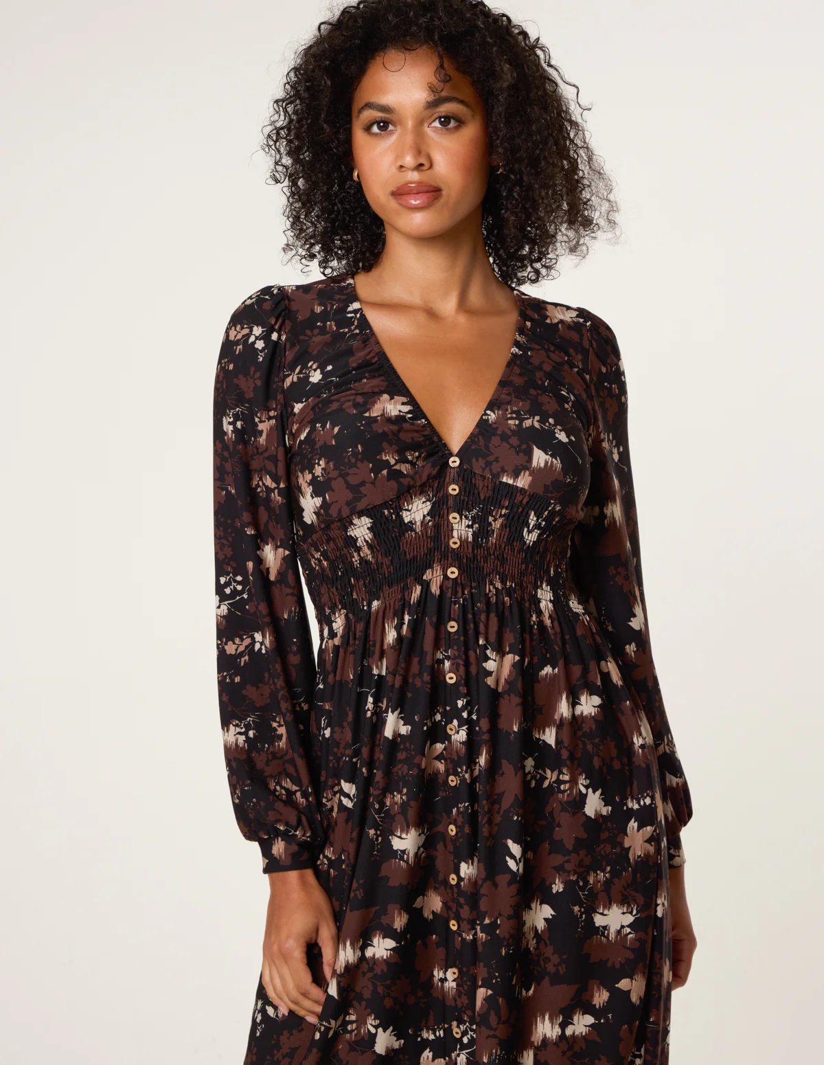 Button Front Midi Dress - Image 2