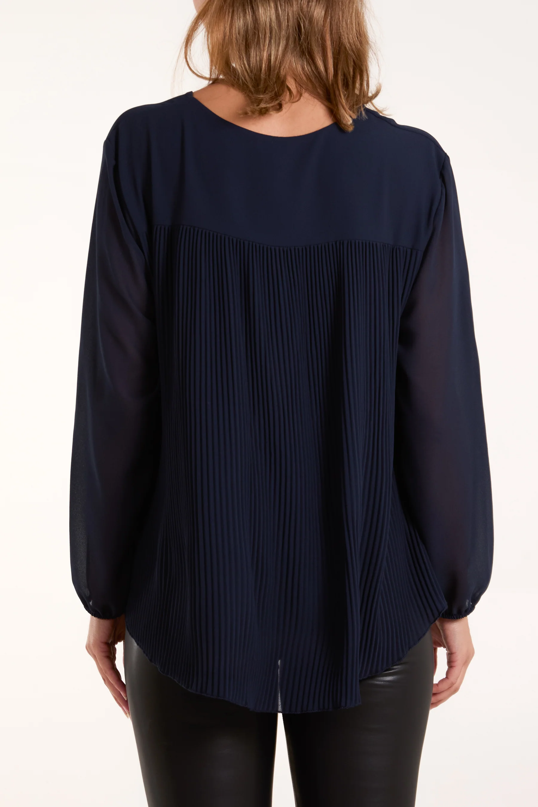 Chiffon V Neck Blouse - Image 2