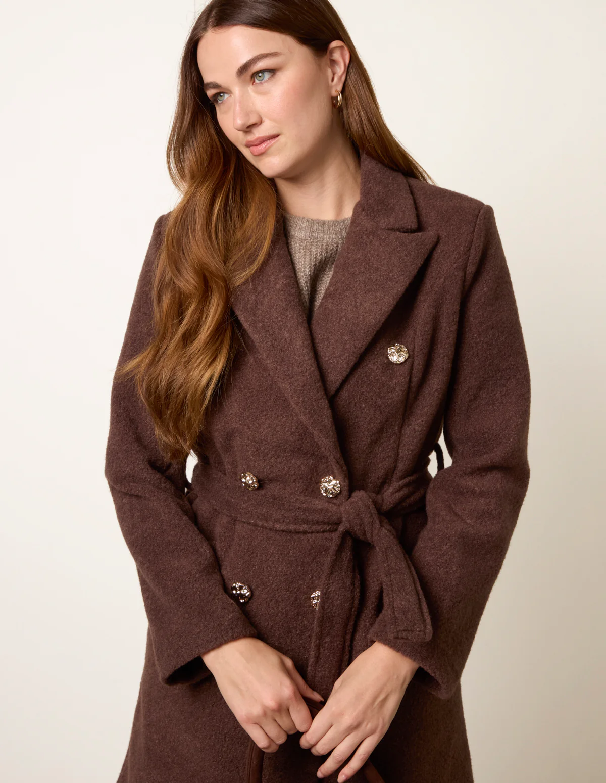 Belted Long Coat - Image 3
