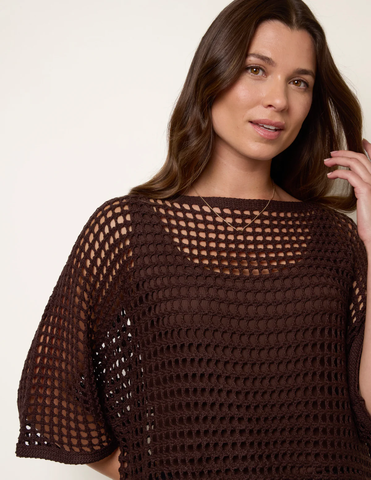 Round Neck Net Top - Image 6