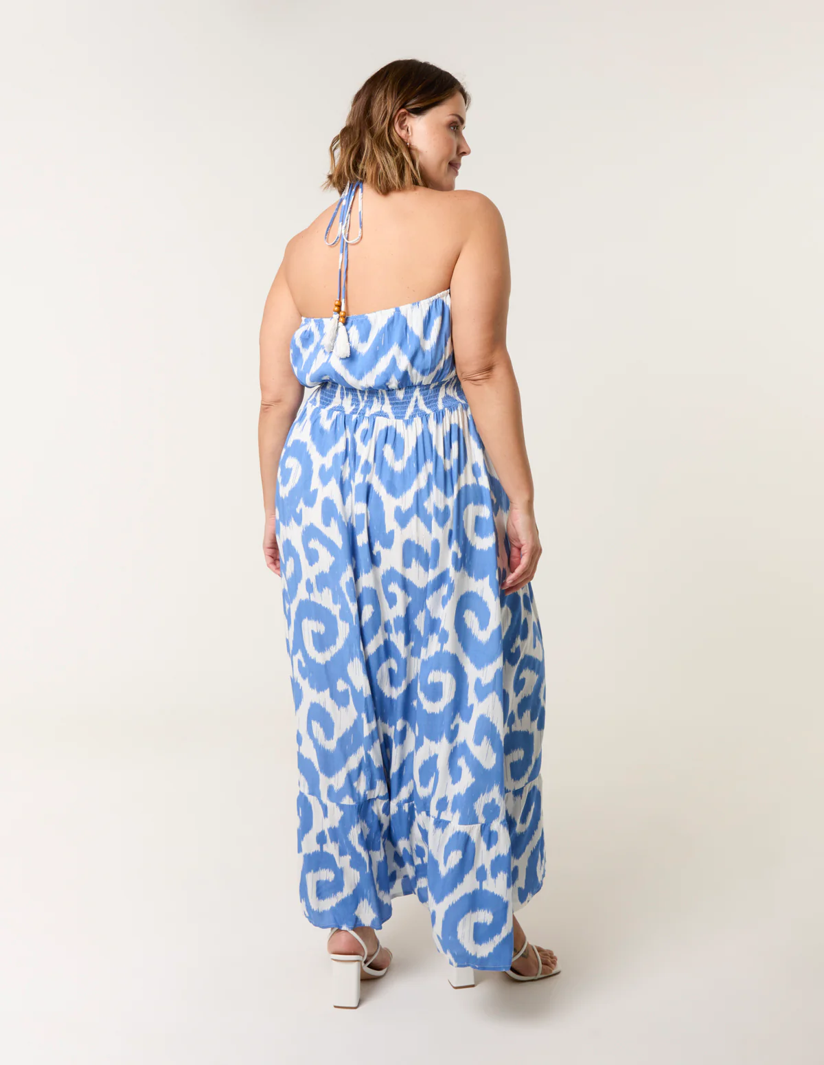 Curve Bandeau Shirred Waist Dress - Image 7