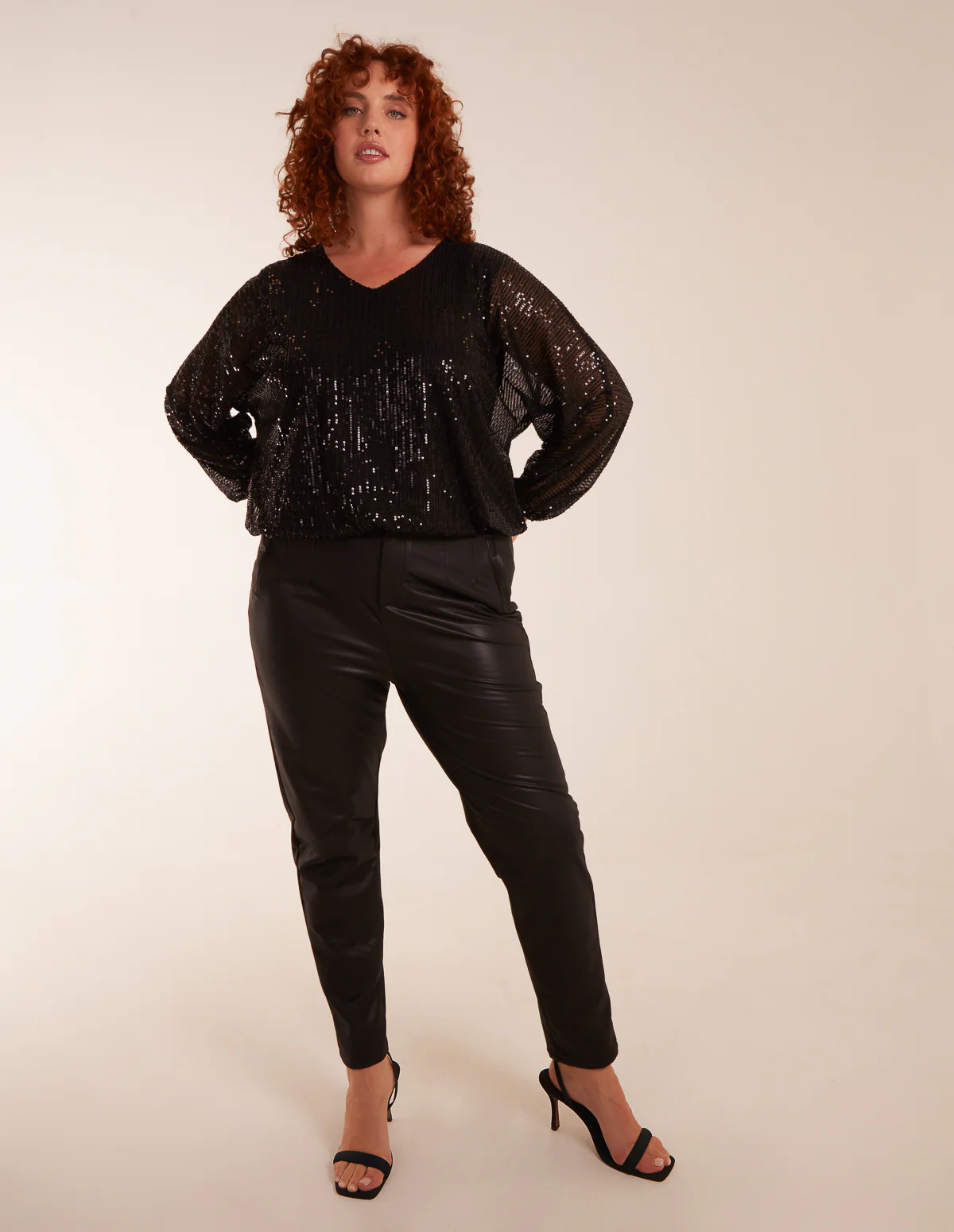 Curve Sequin Batwing Blouse - Image 3