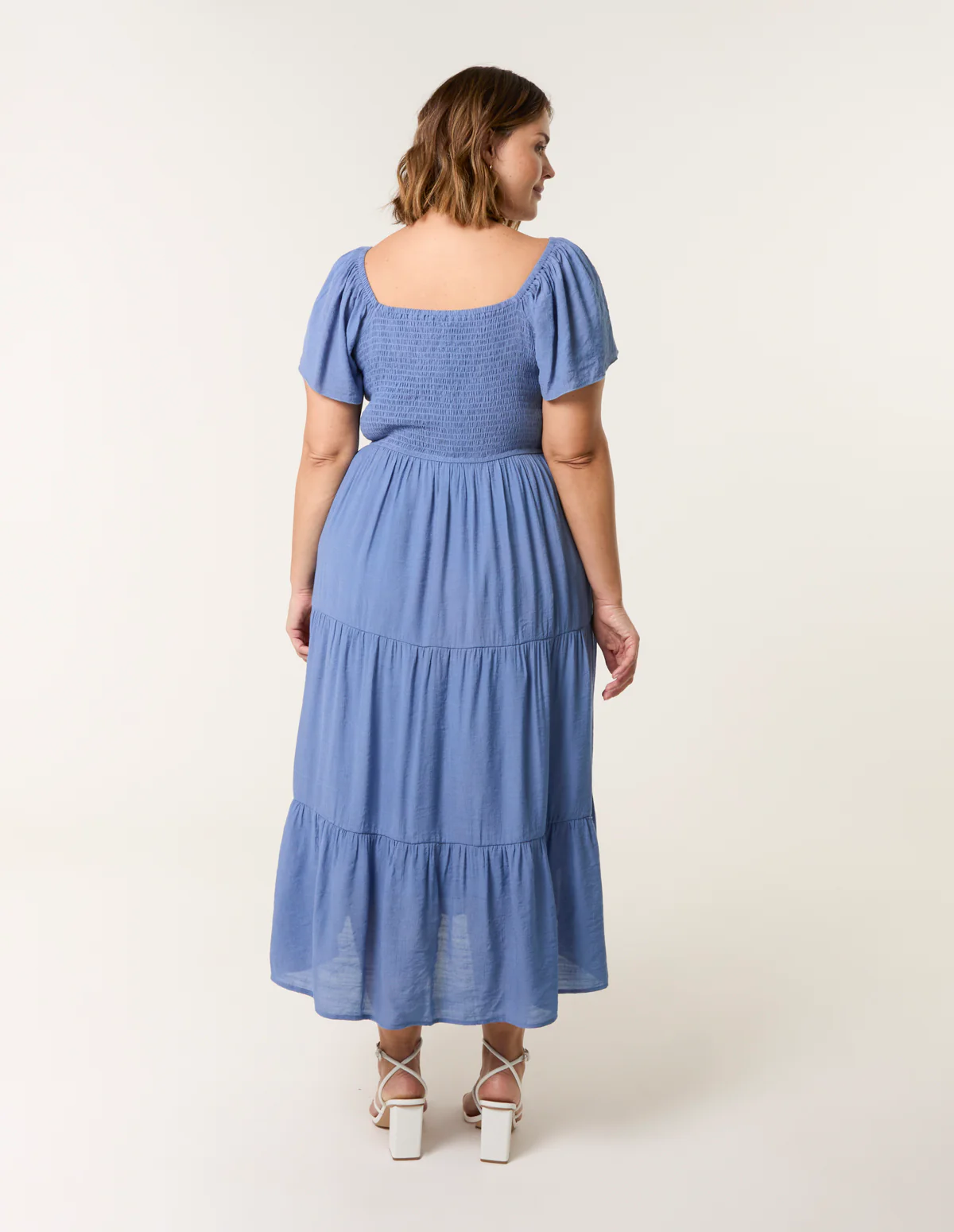 Curve Flutter Sleeve Midi Dress - Image 5