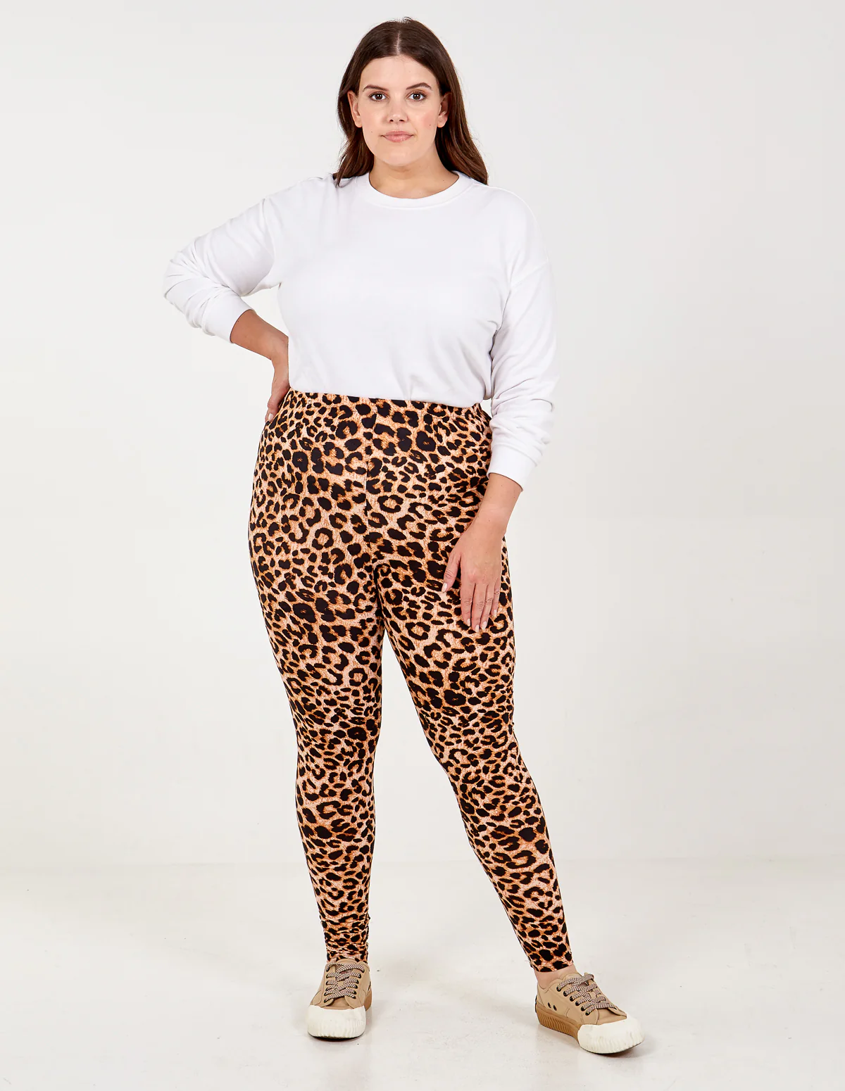Curve Leopard Print Leggings - Image 4