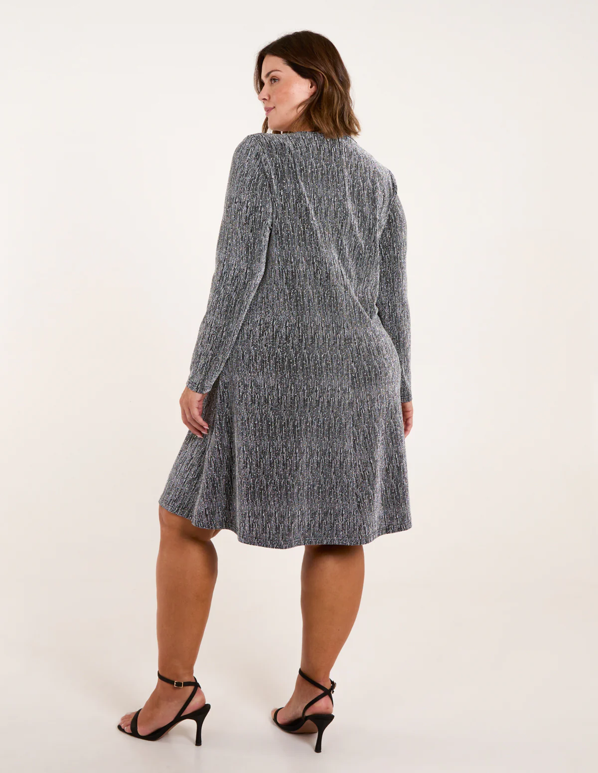 Curve Lurex Swing Dress - Image 4