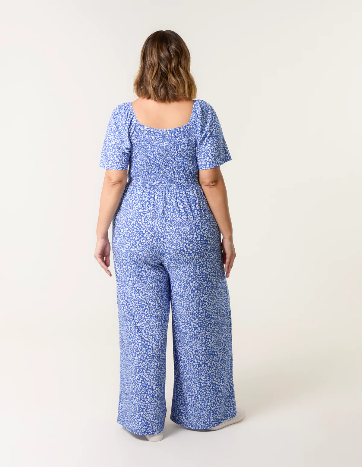 Curve Square Neck Shirred Jumpsuit - Image 4