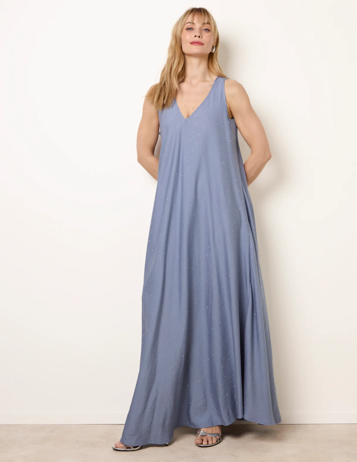 Diamante V Neck Dress - Image 3
