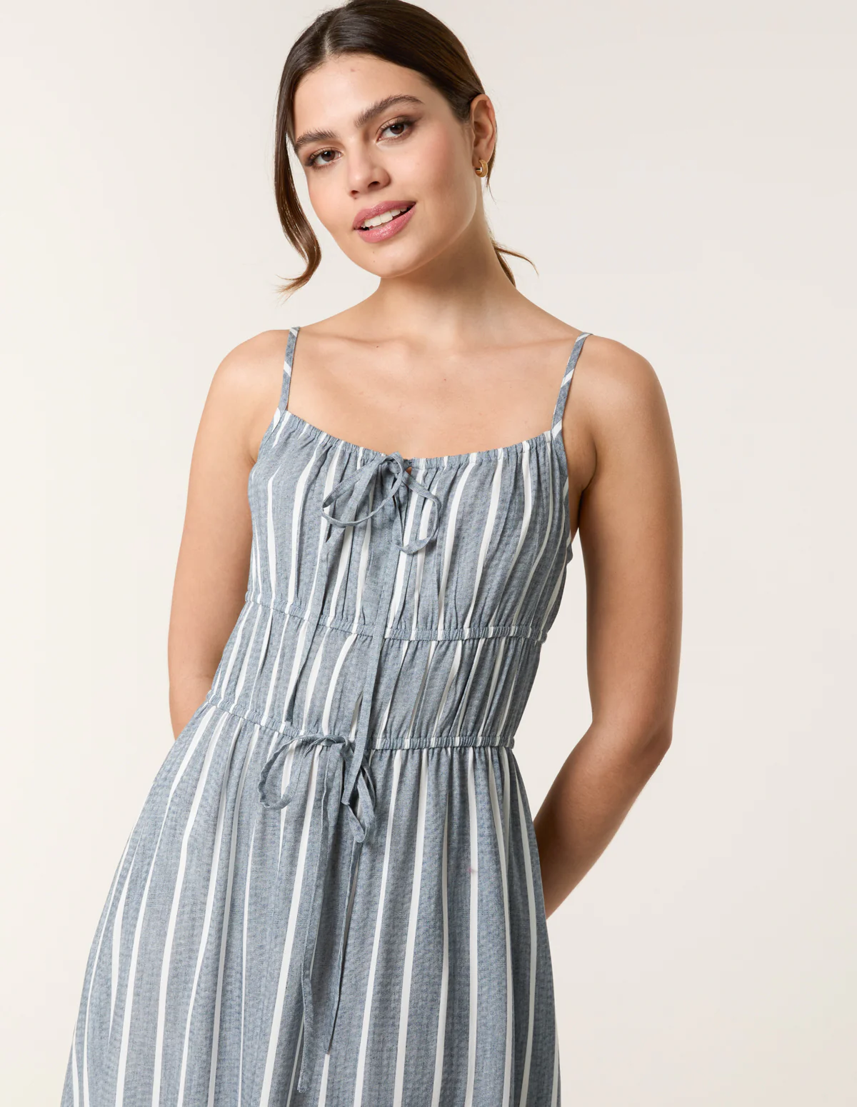 Tie Front Midi Dress - Image 2
