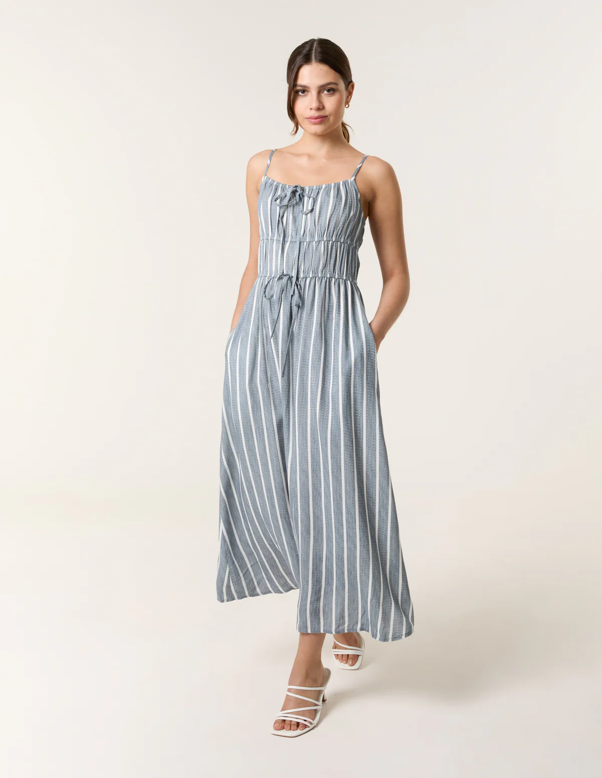 Tie Front Midi Dress - Image 3
