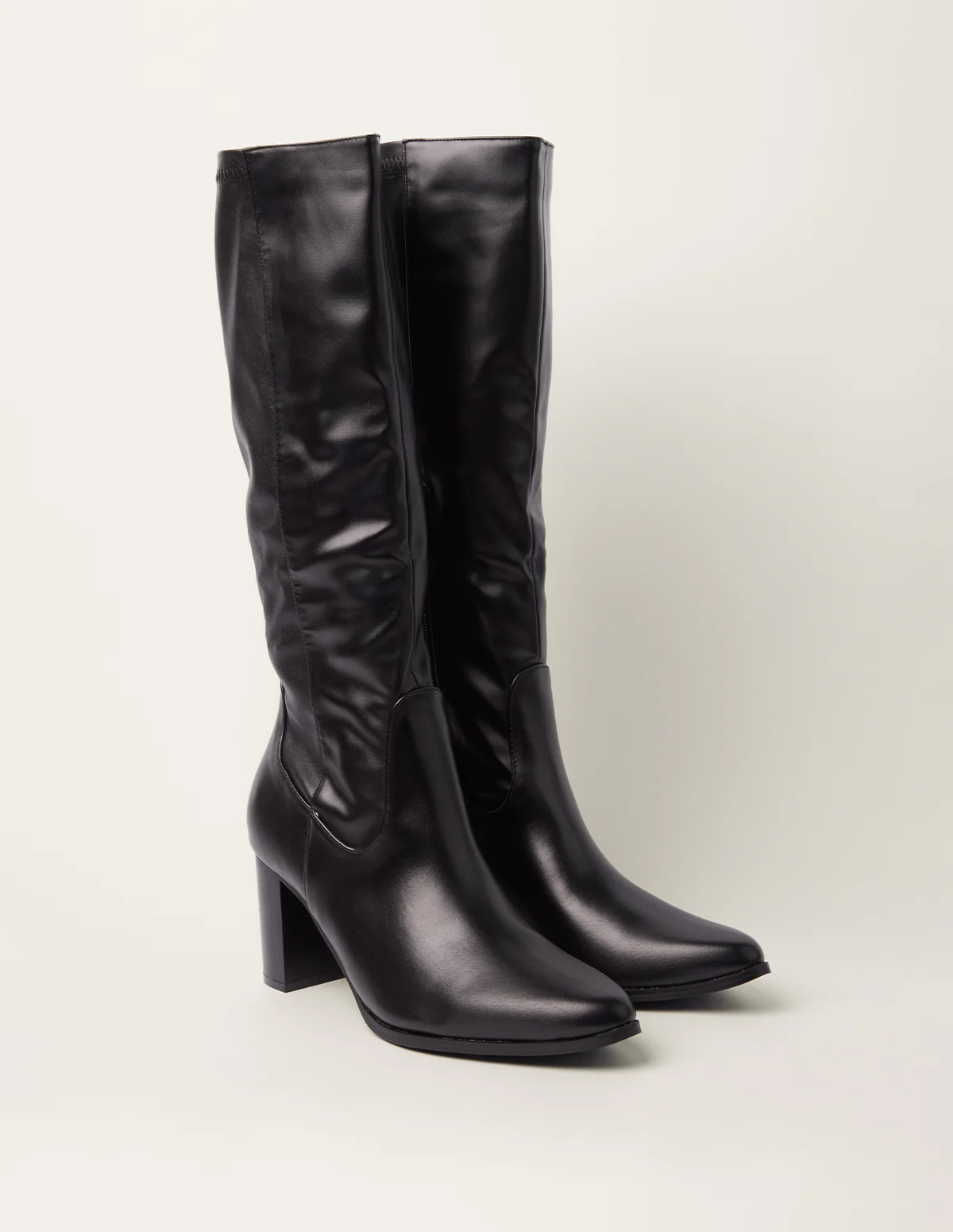 Knee High Leather Look Boots - Image 2