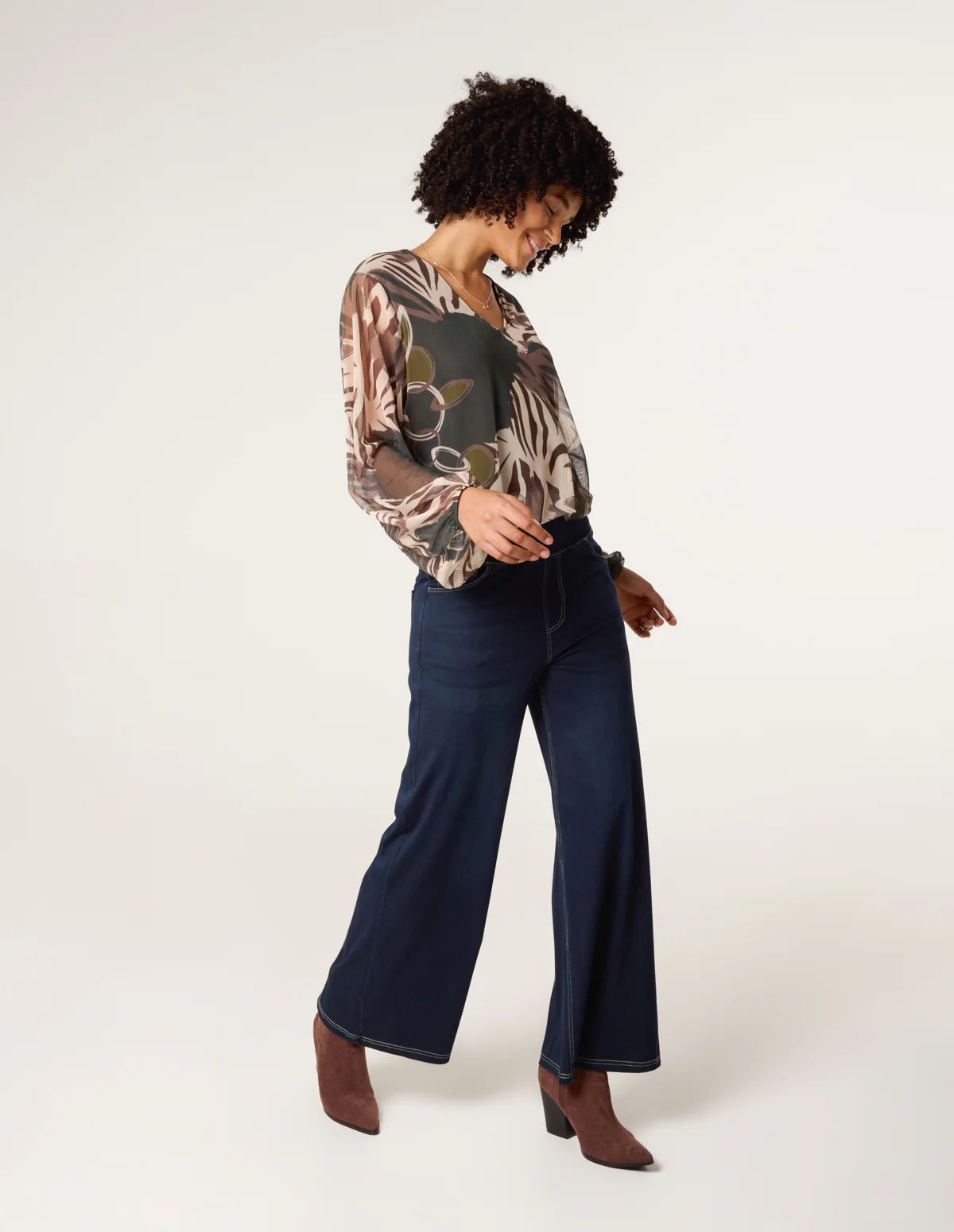 Elasticated Washed Jeans