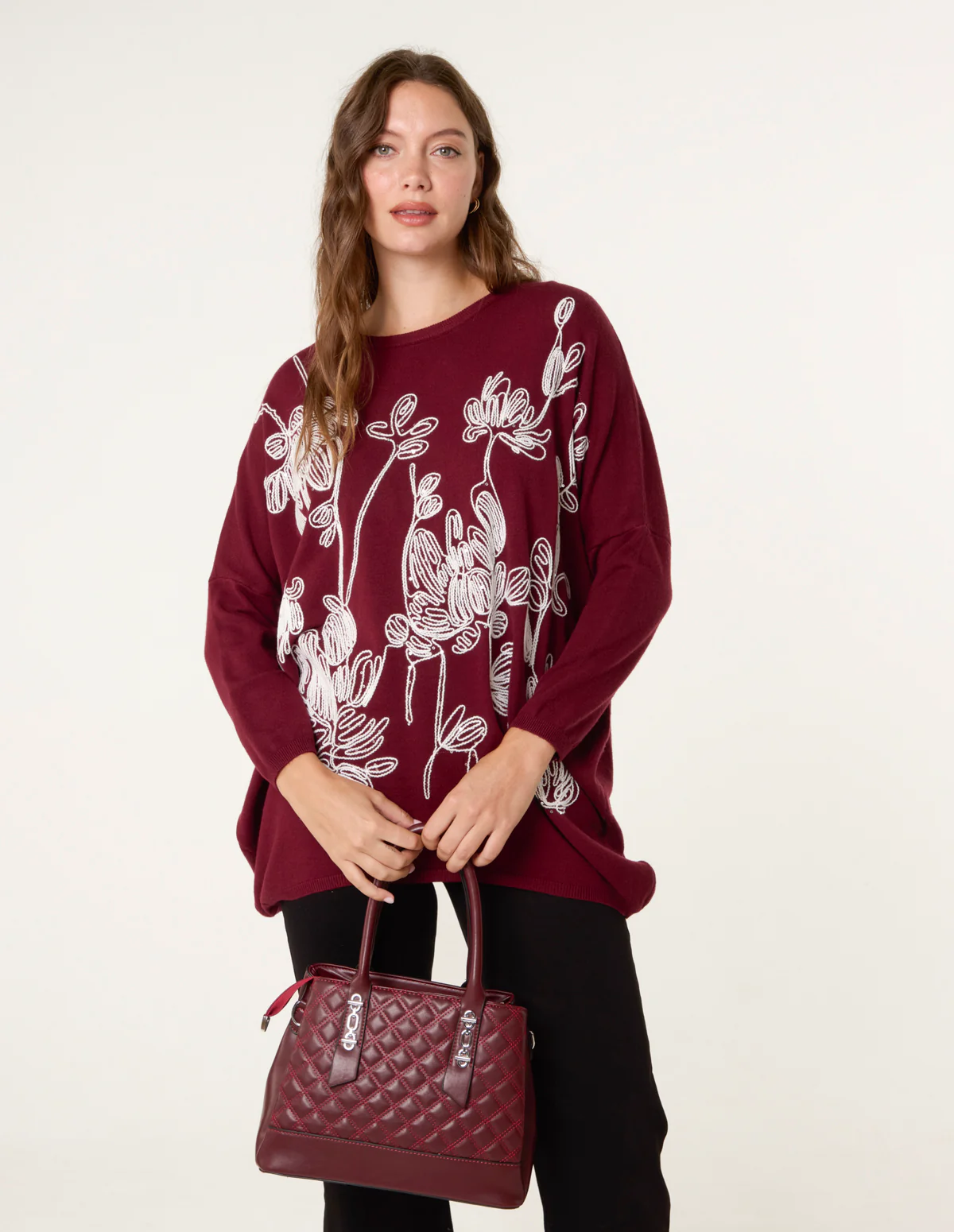 Embroidered Round Neck Jumper - Image 2