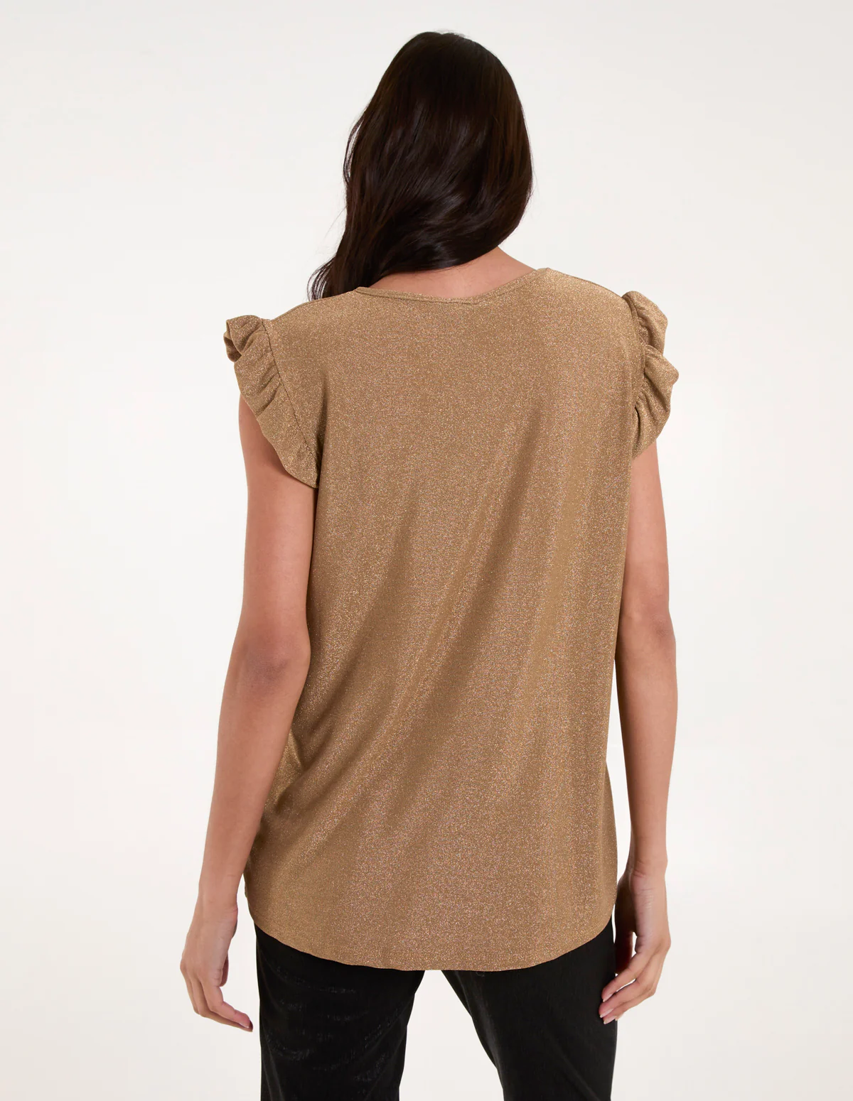 Frill Sleeve Metallic Top - Image 4
