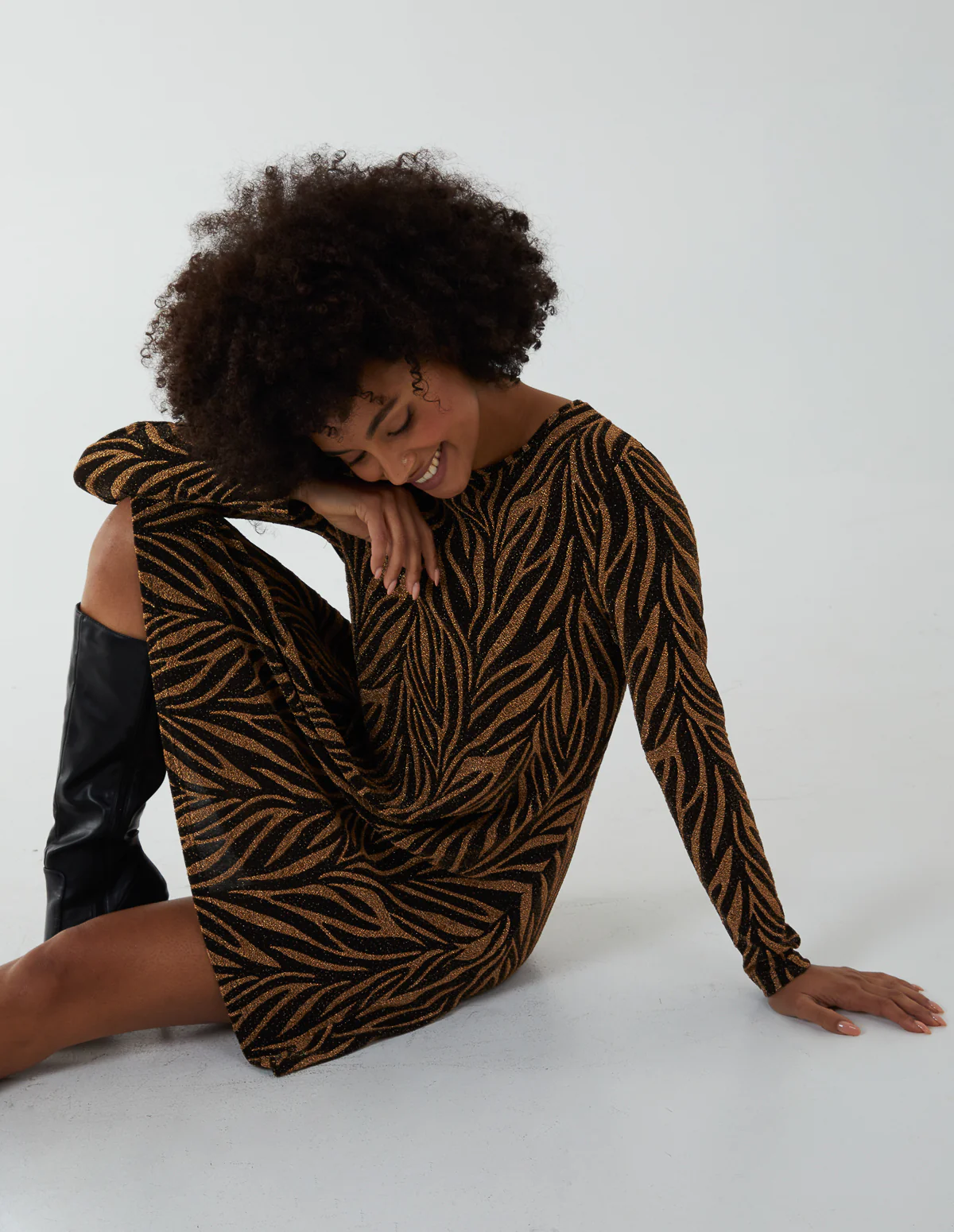 Lurex Swing Mini Dress - Image 4