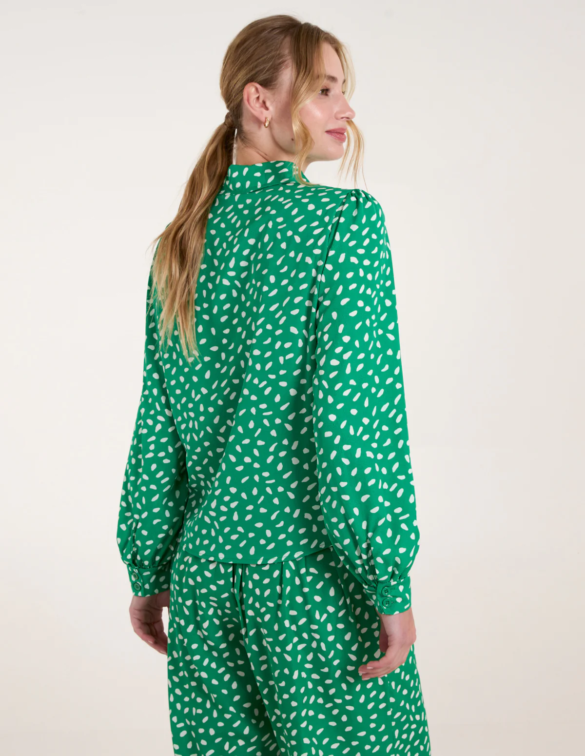 Abstract Polka Dot Oversized Shirt - Image 4
