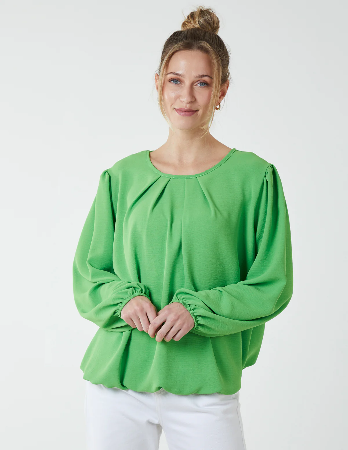 Elasticated Blouson Hem Blouse - Image 3