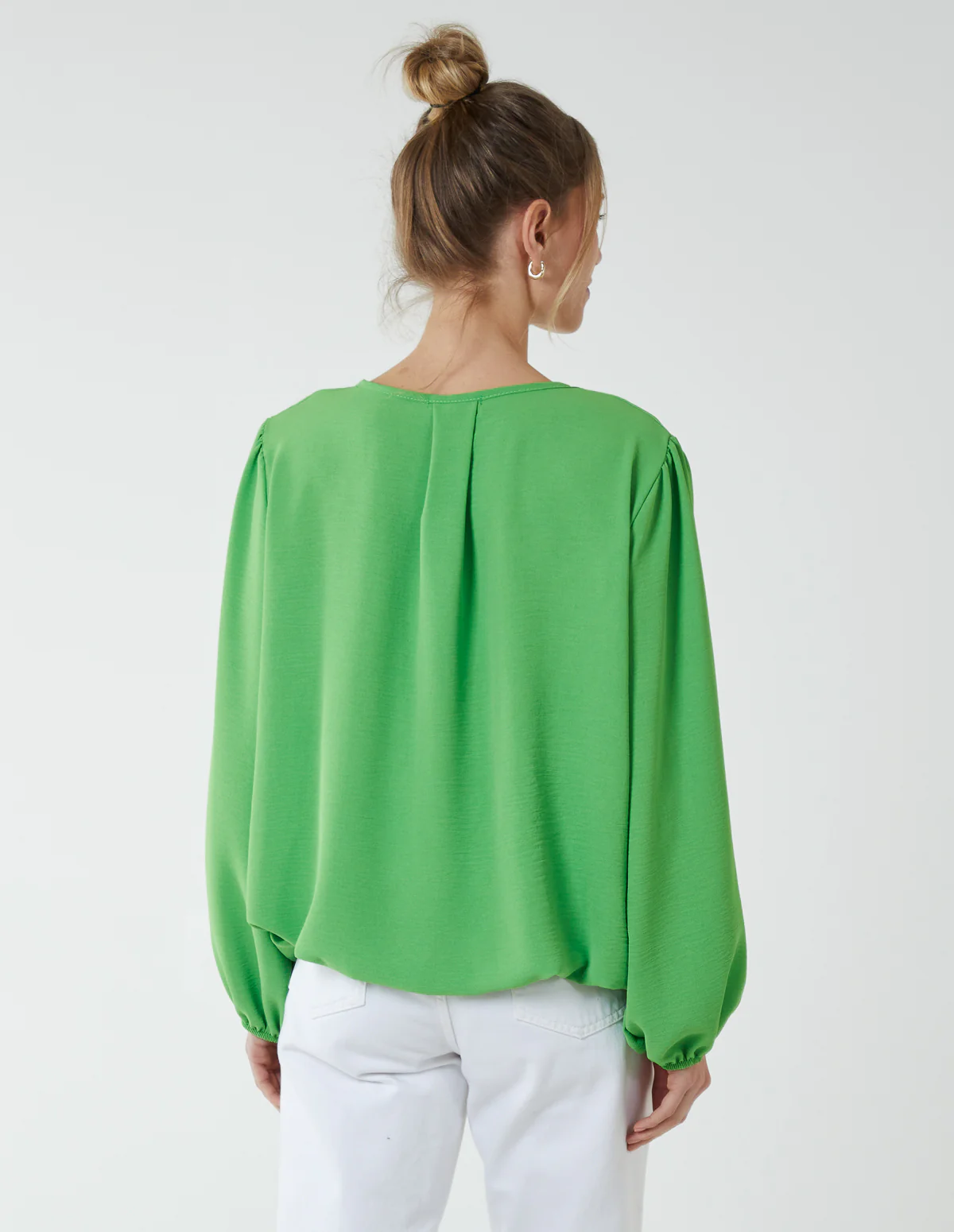 Elasticated Blouson Hem Blouse - Image 4