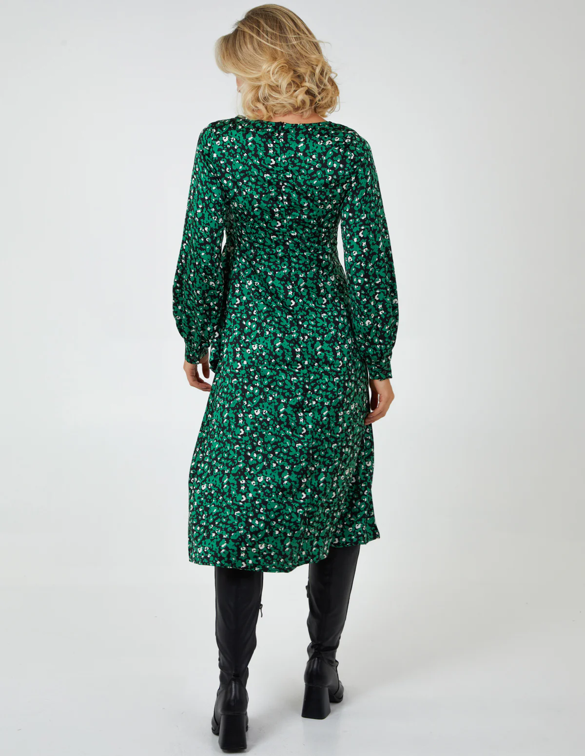 Leopard Print Wrap Midi Dress - Image 5