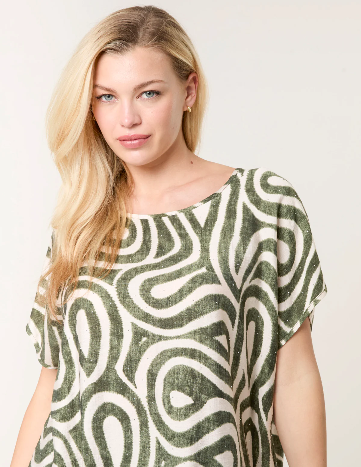 Round Neck Top With Abstract Print - Image 3