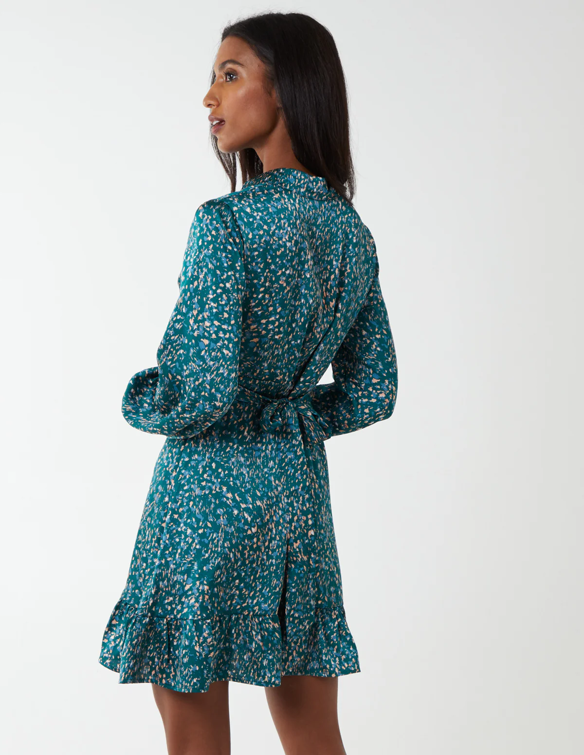 Wrap Bust Mini Shirt Dress - Image 5