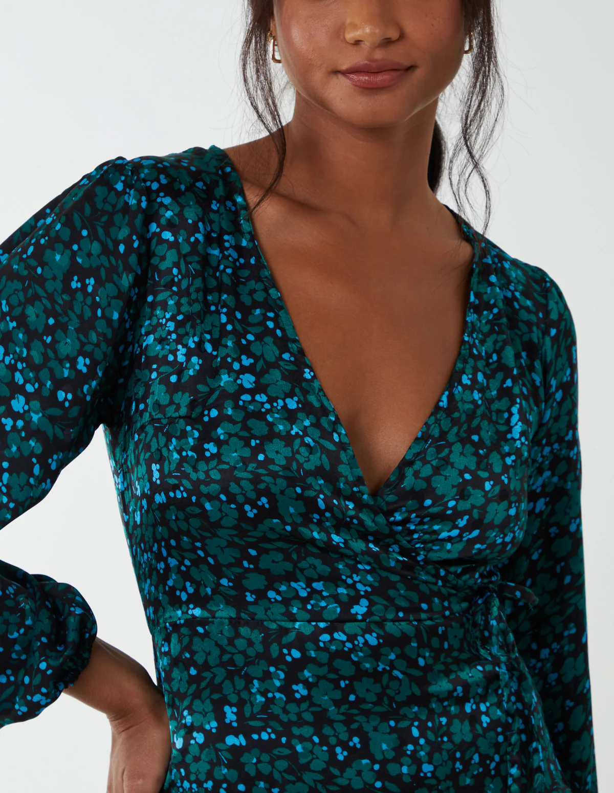 Wrap Front Midi Dress - Image 4