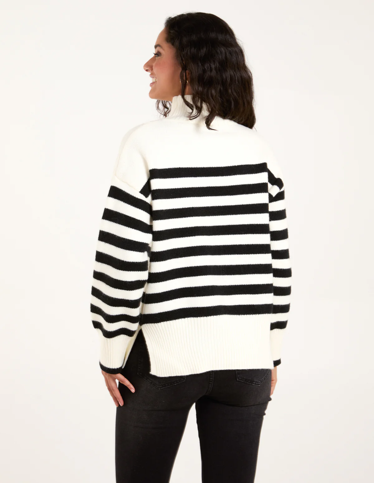 High Neck Striped Jumper - Image 4