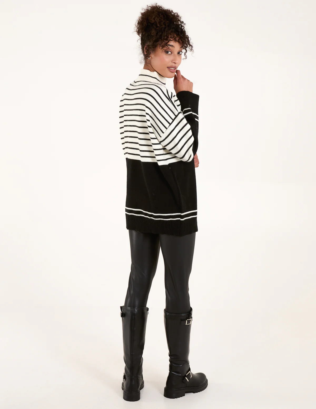 Mixed Stripe Round Neck Jumper - Image 5