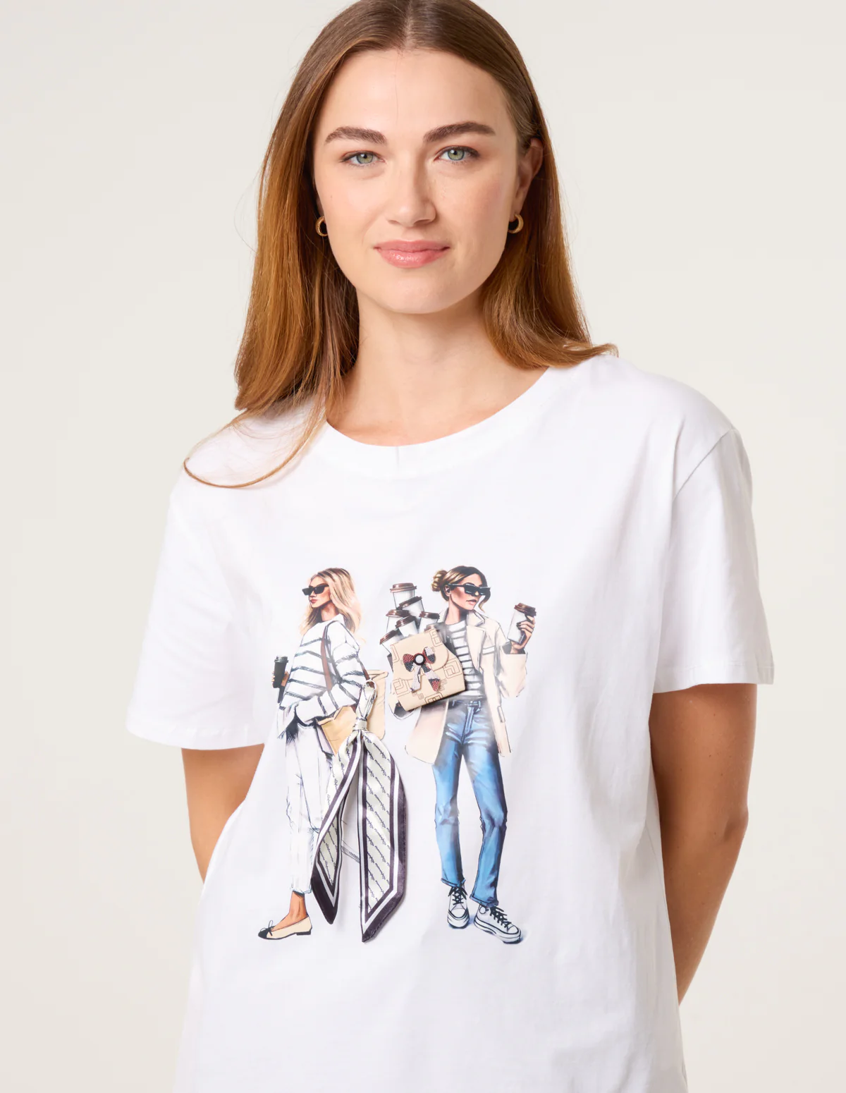 Stylish Graphic Illustration T-Shirt - Image 3