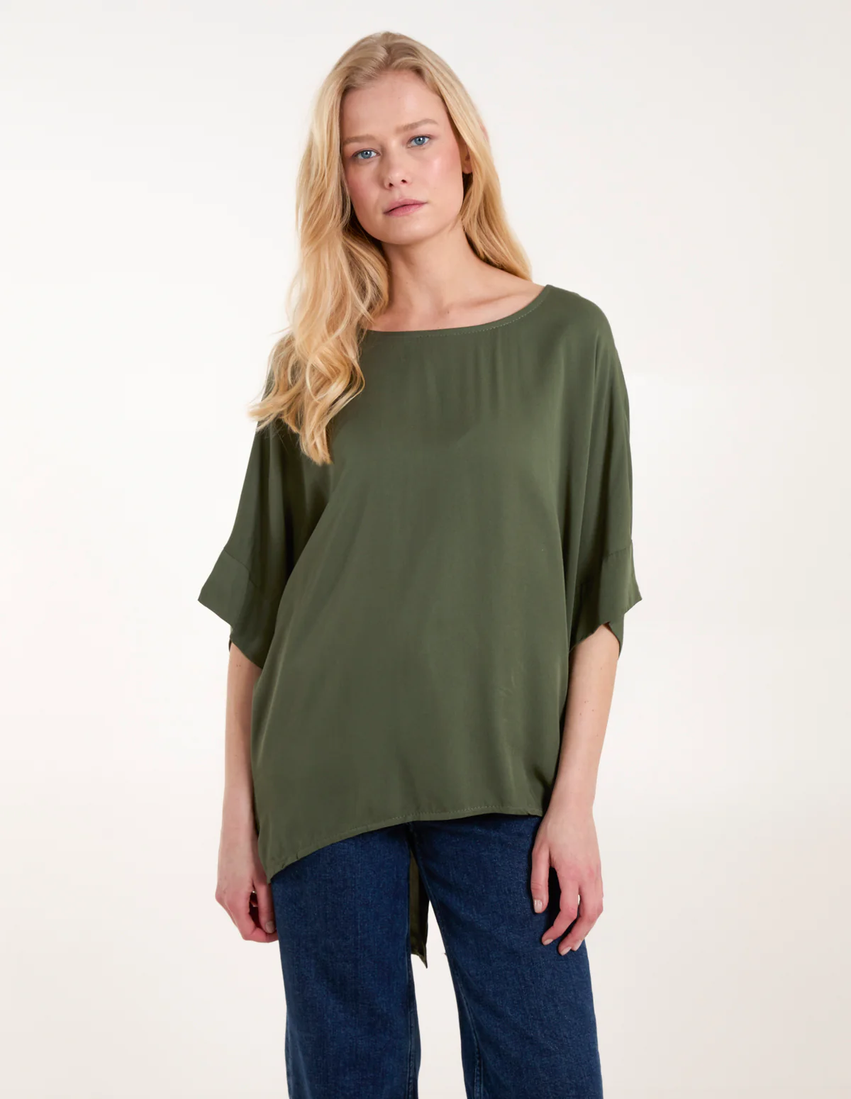 Button Back Viscose Top