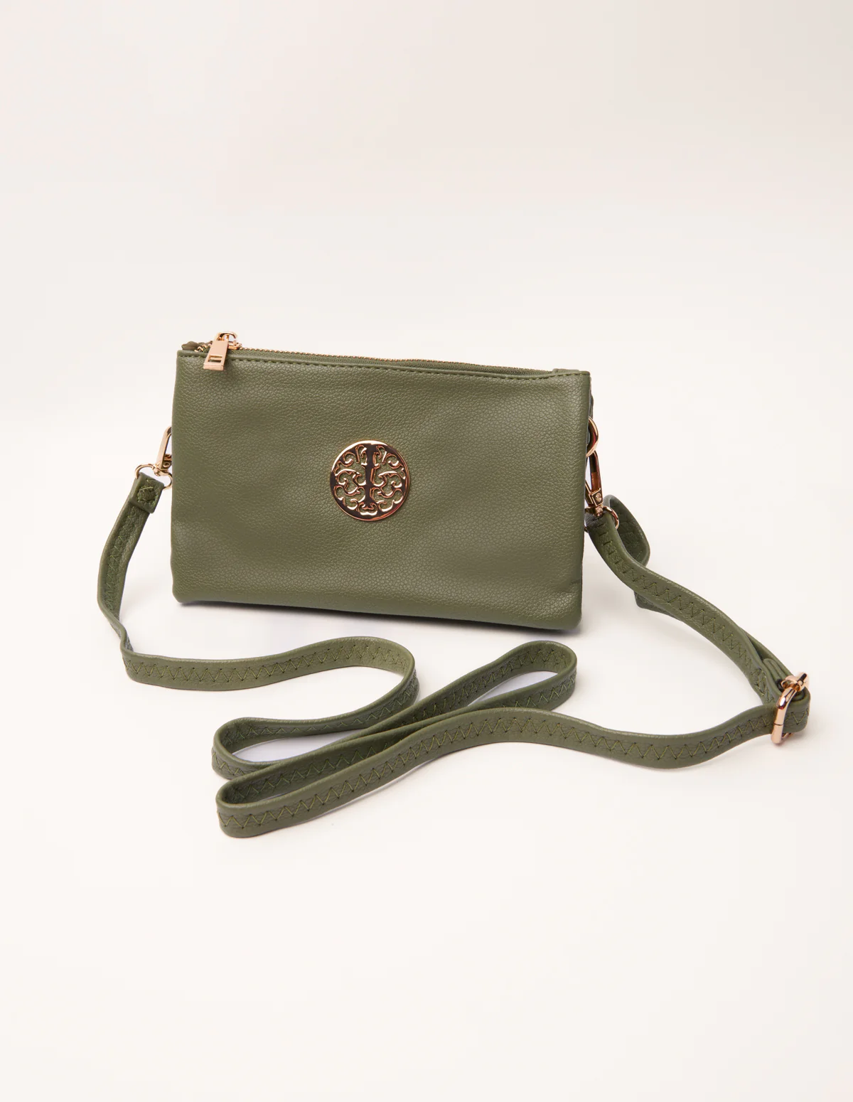 Detailed Zip Up Purse With Detachable Strap - Image 4
