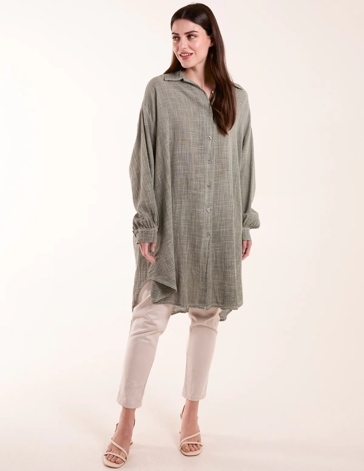 Linen Oversized Shirt - Image 3