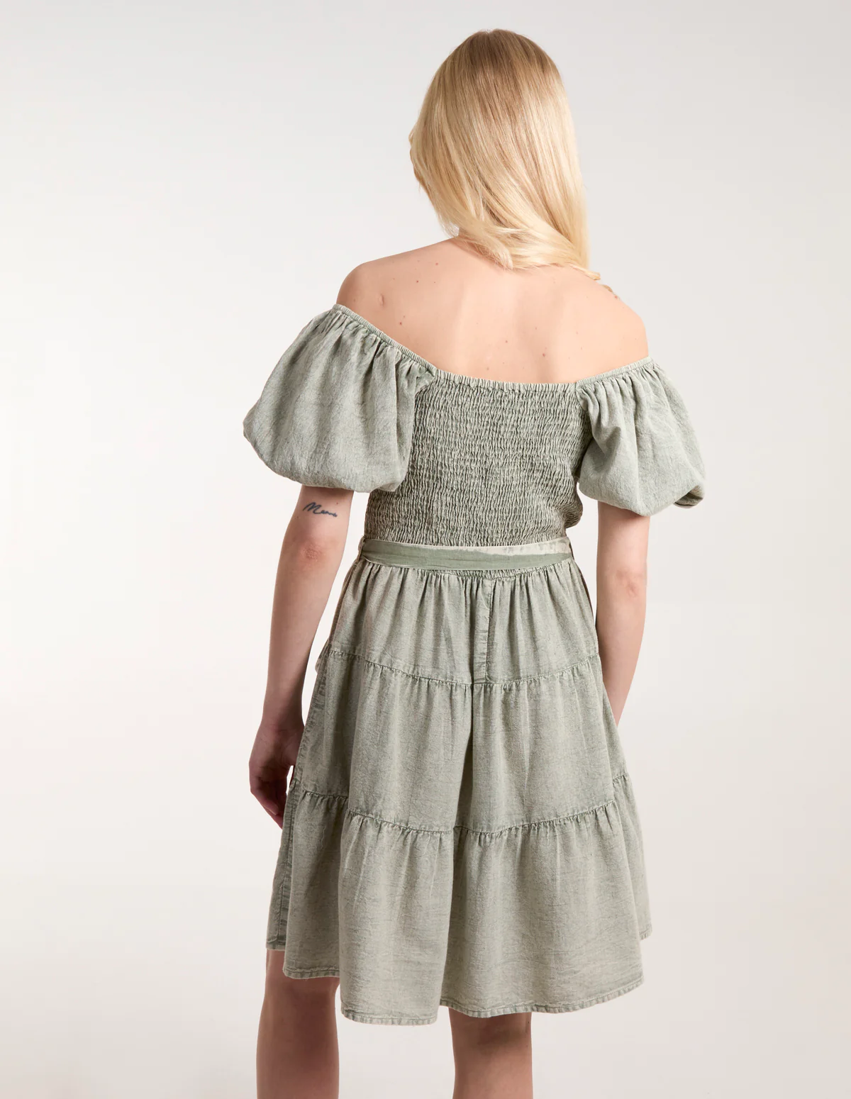 Milkmaid Puff Sleeve Mini Dress - Image 4