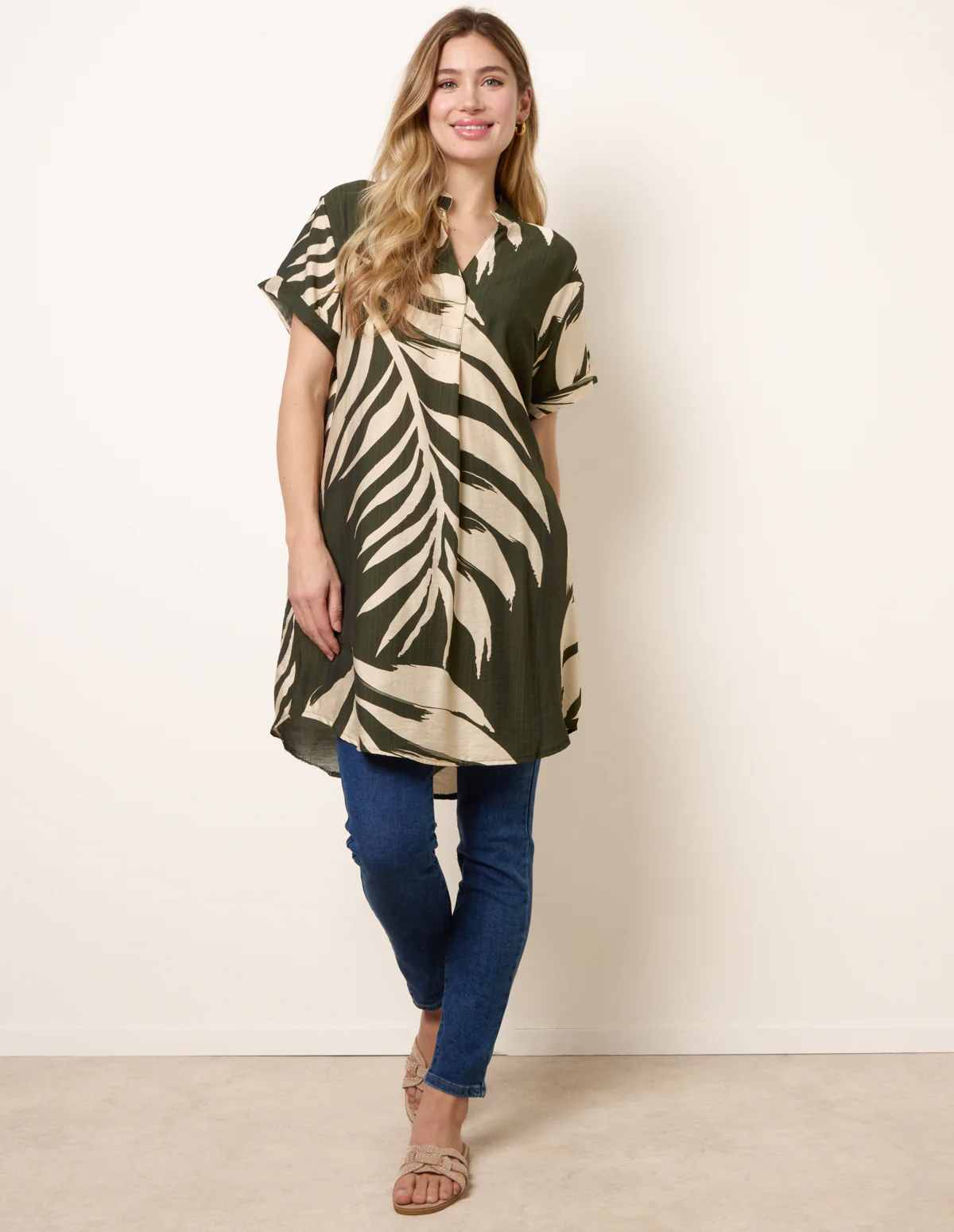 Palm Print Tunic Top - Image 3