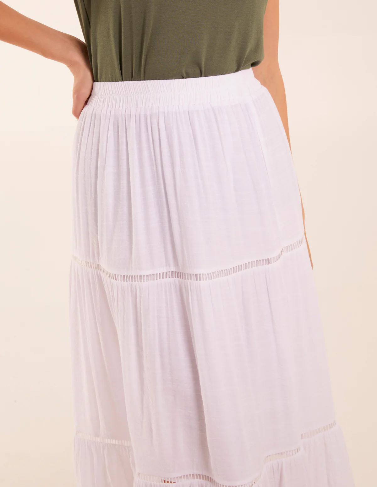 Ladder Trim Maxi Skirt - Image 3
